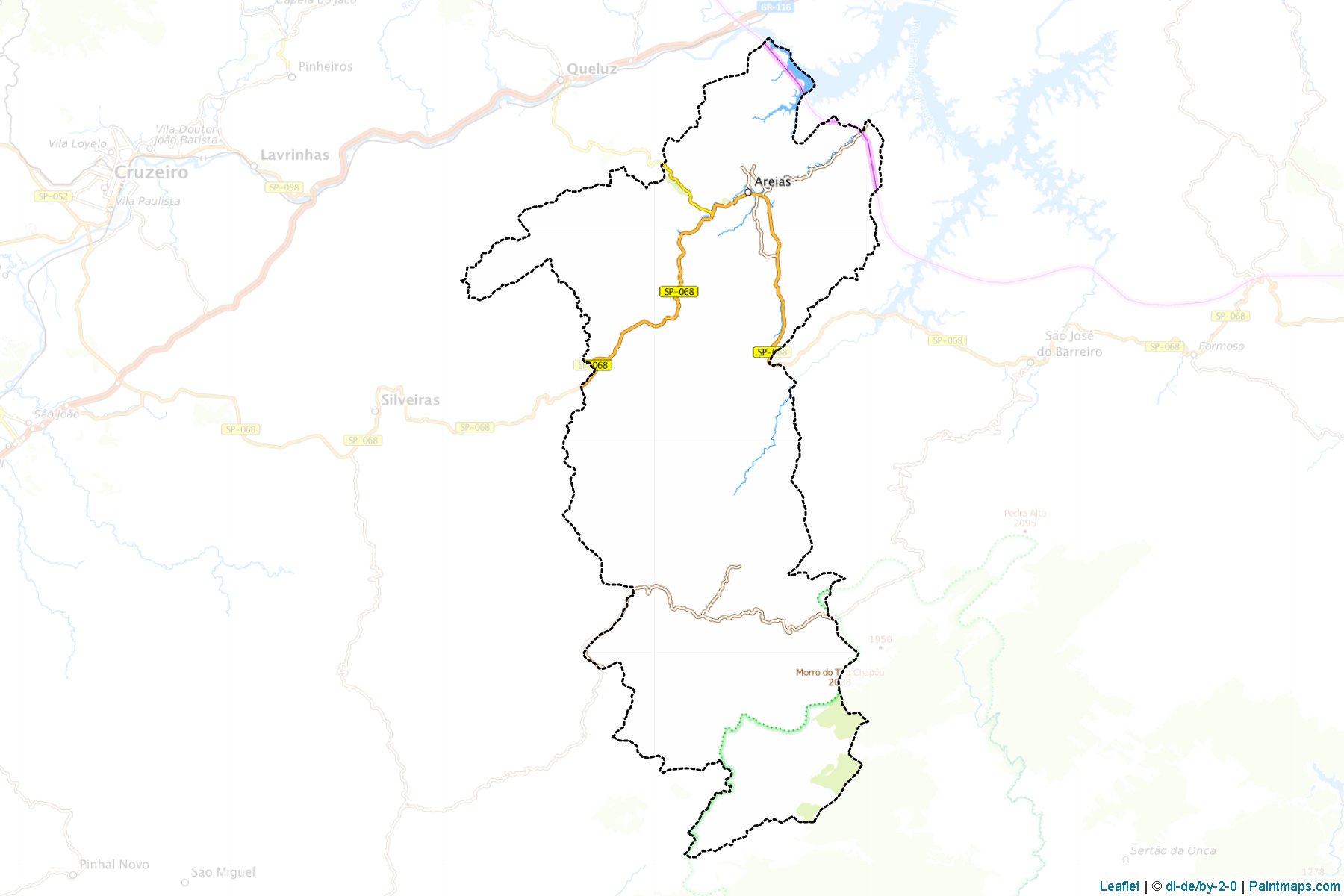 Muestras de recorte de mapas Areias (Sao Paulo)-1