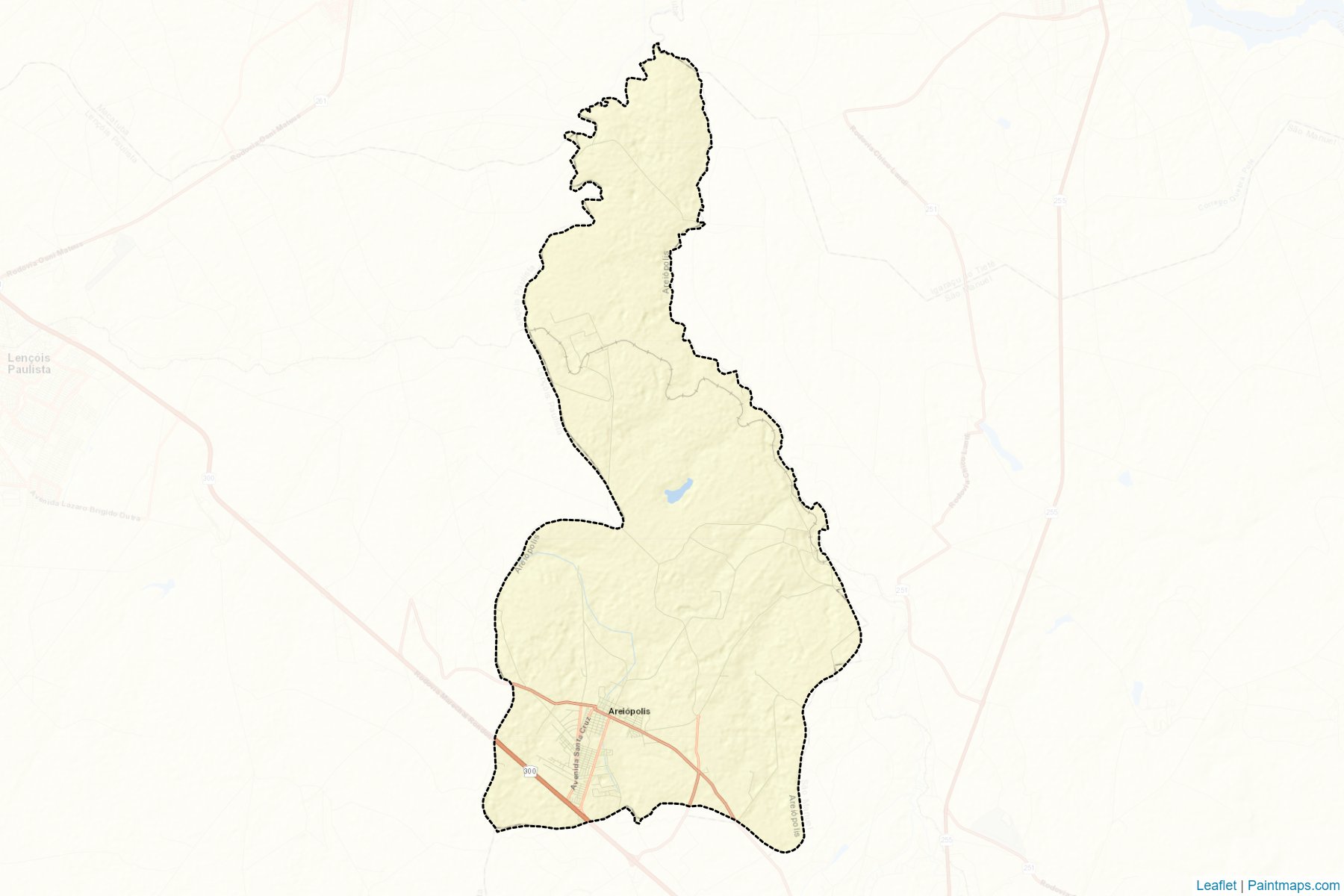 Muestras de recorte de mapas Areiopolis (Sao Paulo)-2