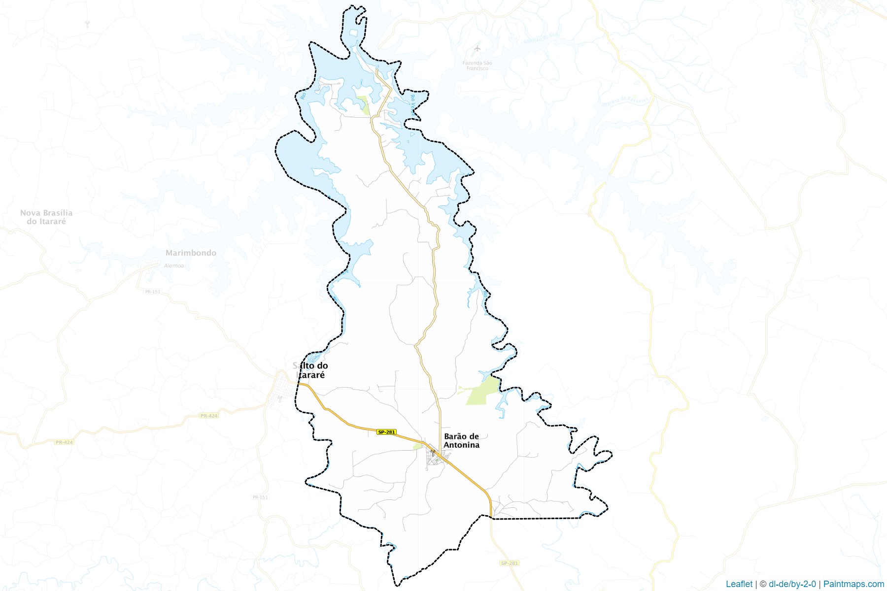 Muestras de recorte de mapas Barao de Antonina (Sao Paulo)-1