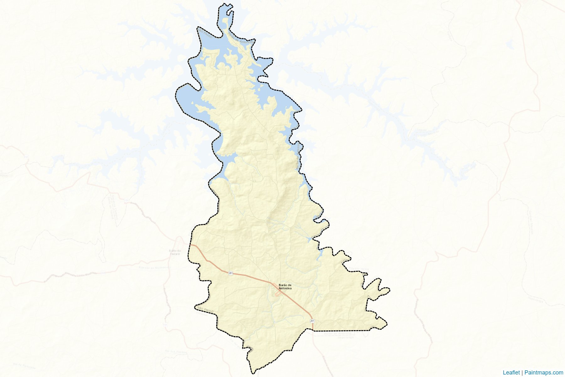 Muestras de recorte de mapas Barao de Antonina (Sao Paulo)-2