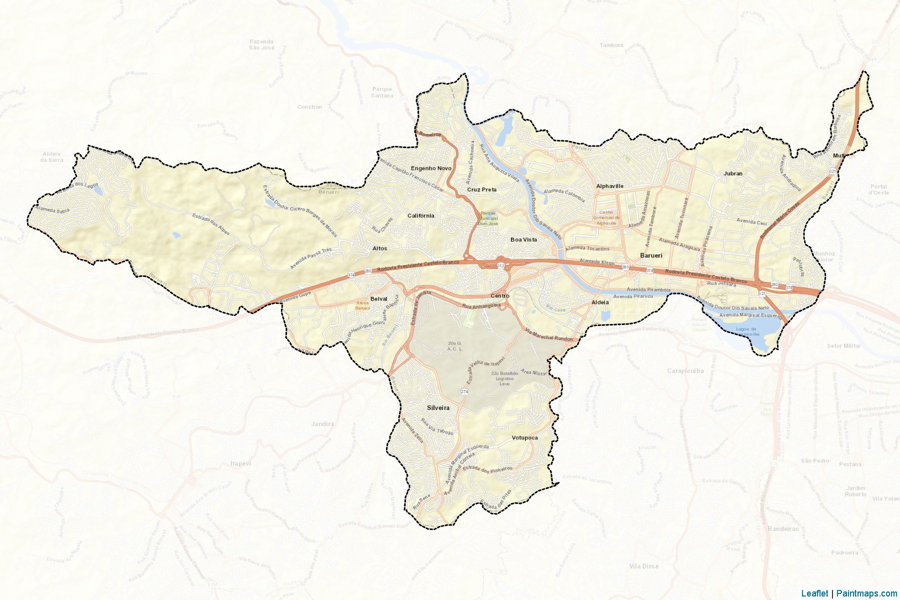 Muestras de recorte de mapas Barueri (Sao Paulo)-2