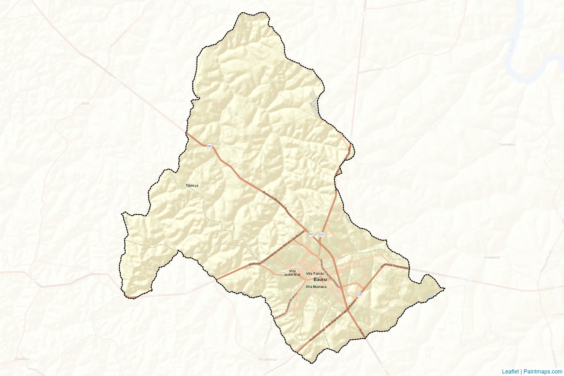 Muestras de recorte de mapas Bauru (Sao Paulo)-2