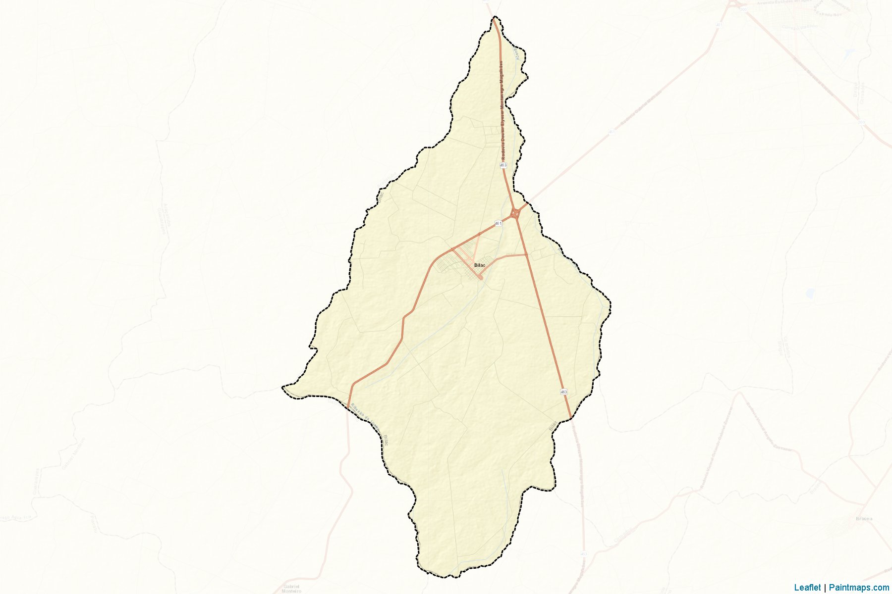 Muestras de recorte de mapas Bilac (Sao Paulo)-2