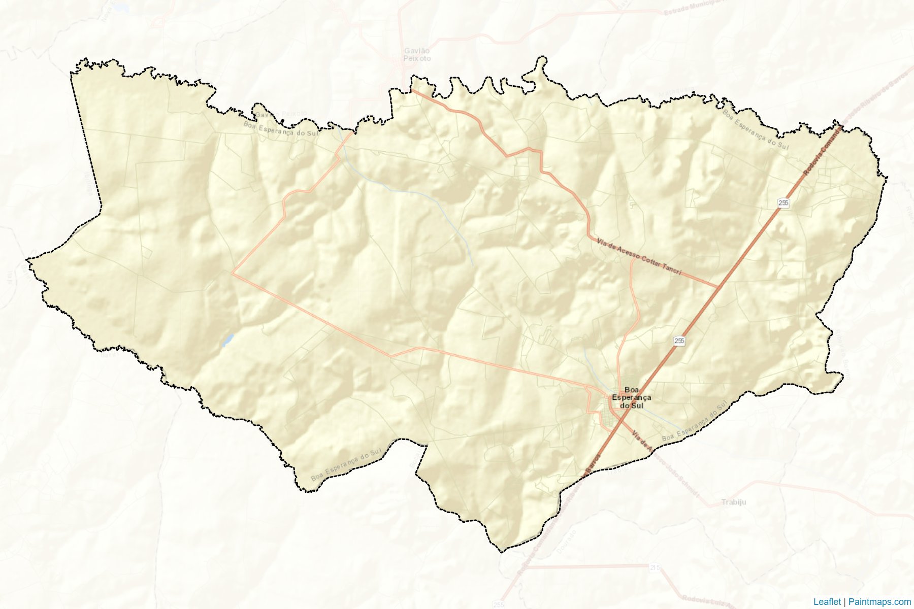 Muestras de recorte de mapas Boa Esperanca do Sul (Sao Paulo)-2