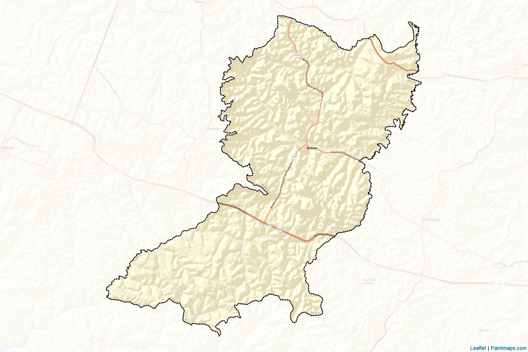 Muestras de recorte de mapas Bofete (Sao Paulo)-2