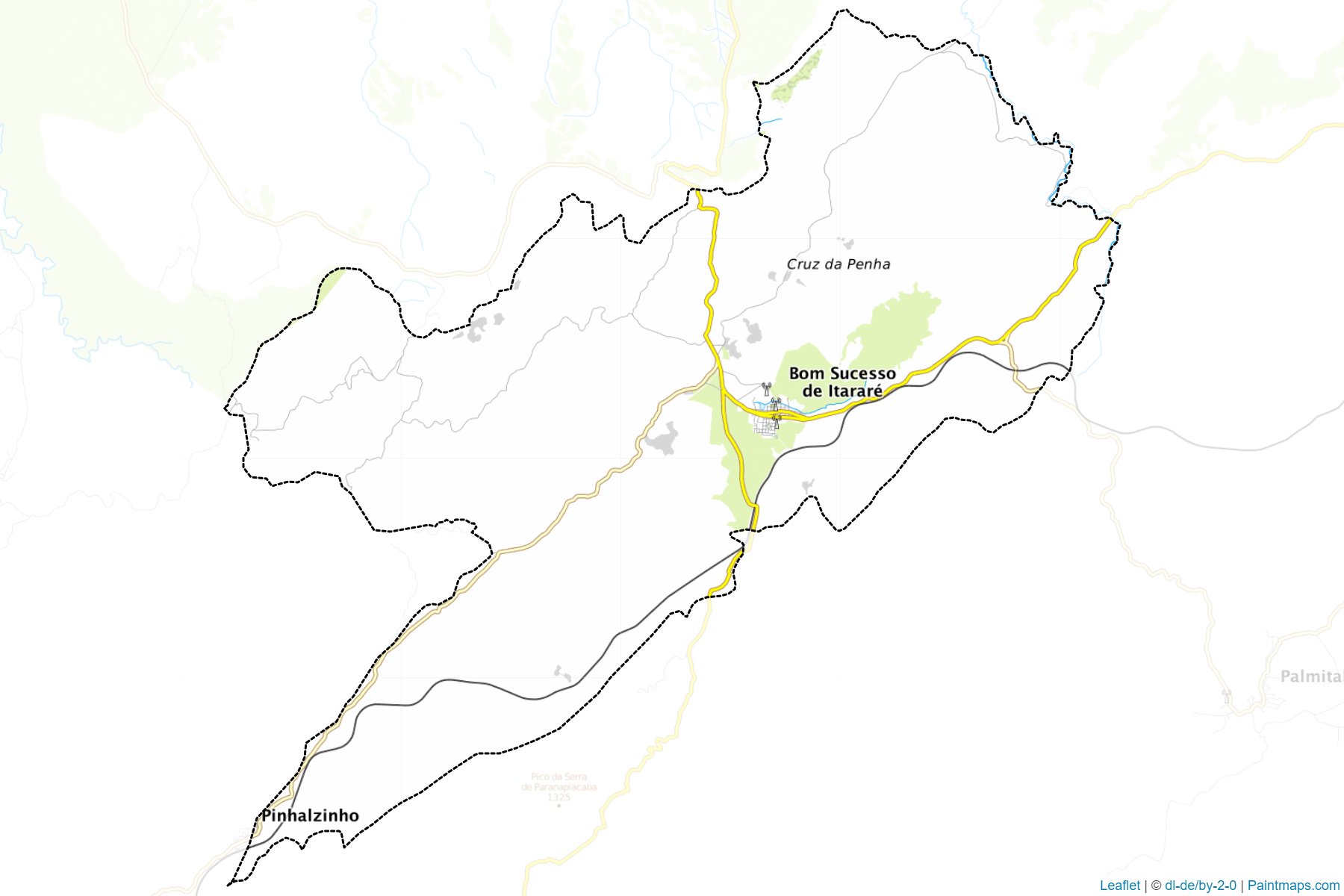 Muestras de recorte de mapas Bom Sucesso de Itarare (Sao Paulo)-1