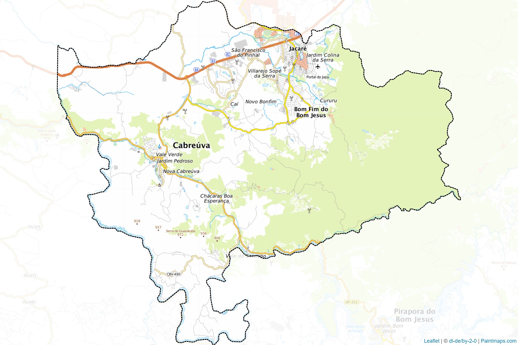 Muestras de recorte de mapas Cabreuva (Sao Paulo)-1