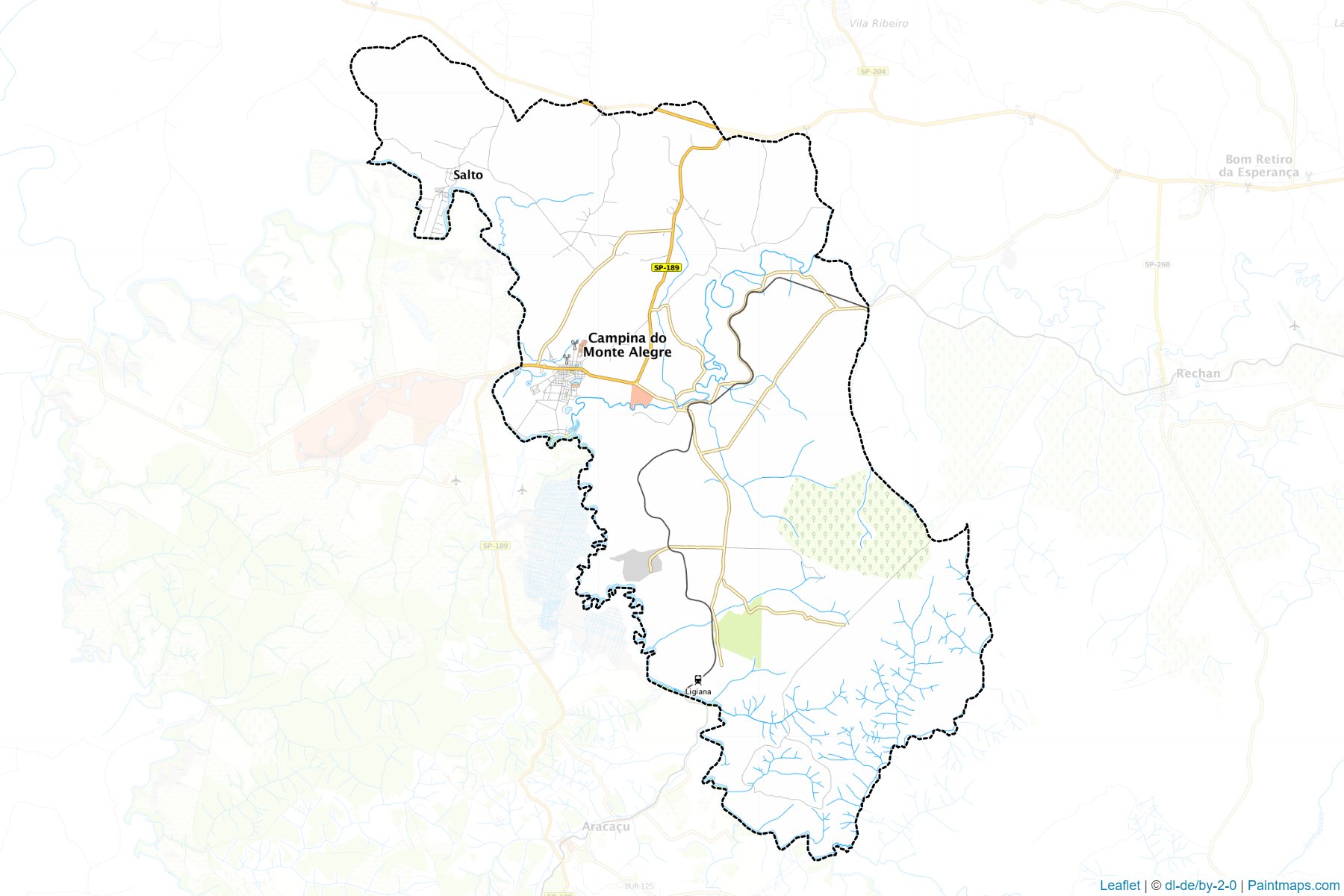 Muestras de recorte de mapas Campina do Monte Alegre (Sao Paulo)-1