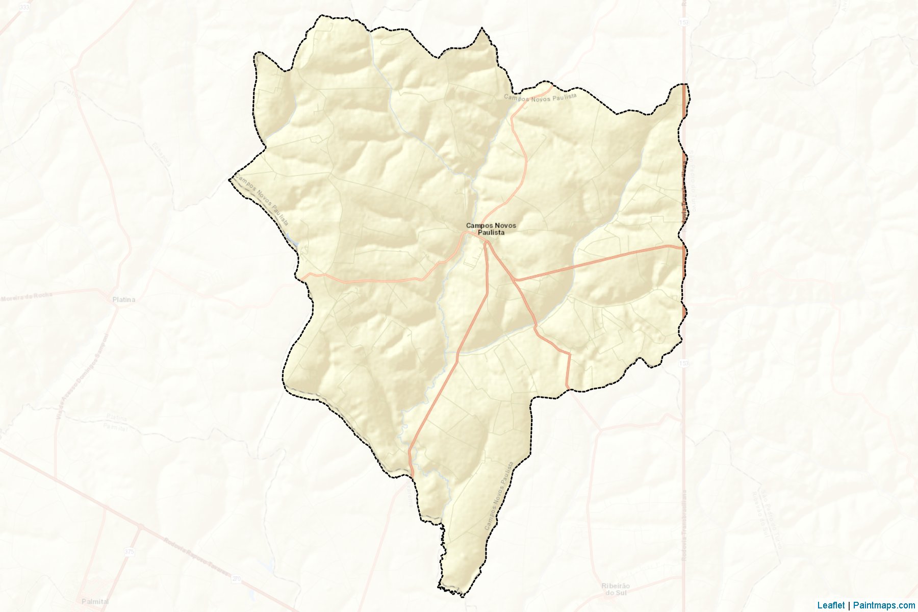 Muestras de recorte de mapas Campos Novos Paulista (Sao Paulo)-2