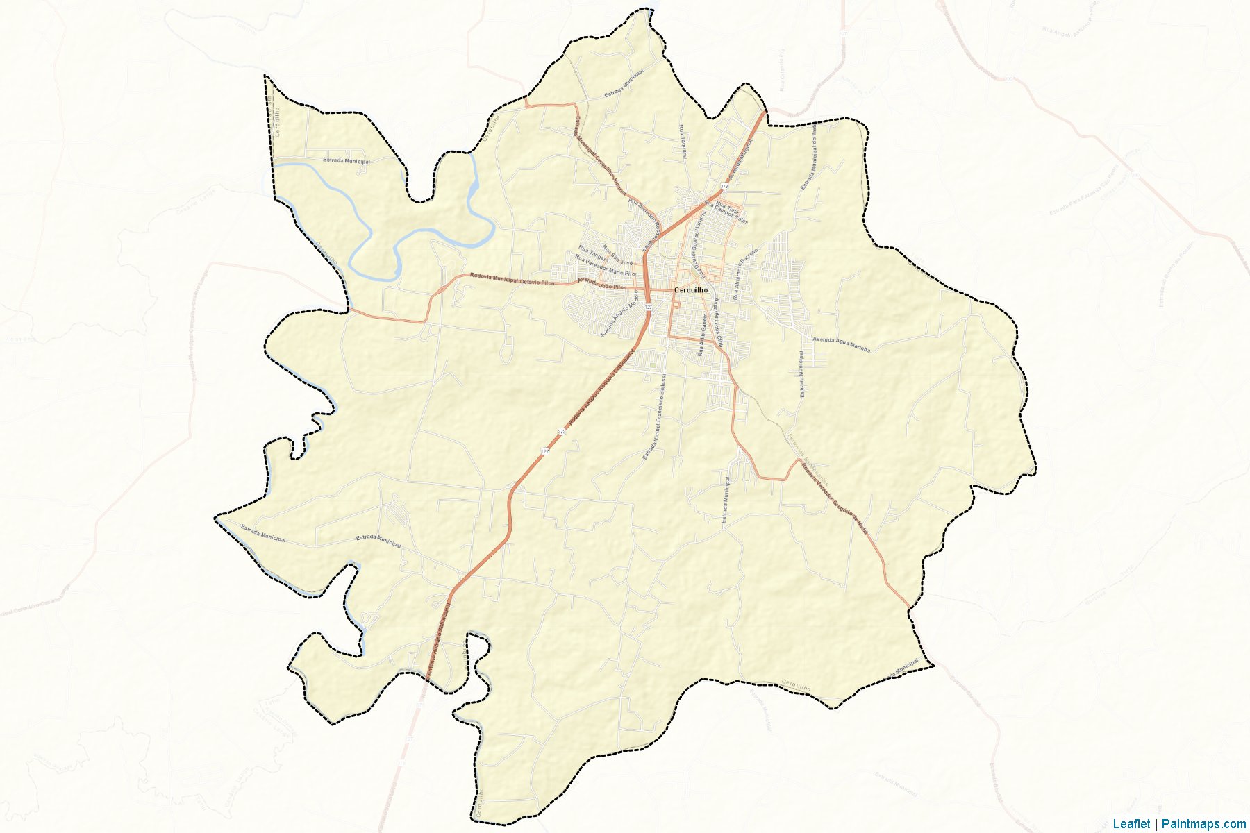 Muestras de recorte de mapas Cerquilho (Sao Paulo)-2