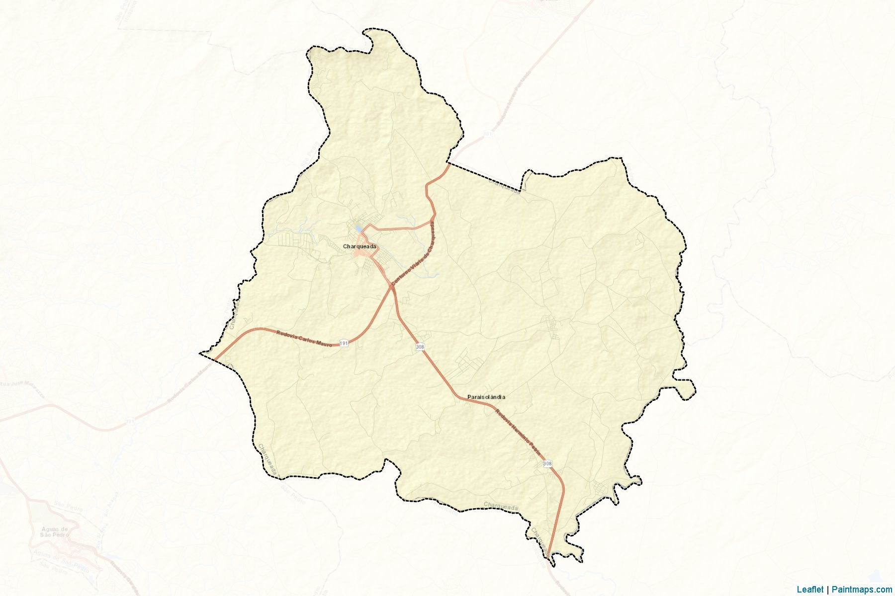 Muestras de recorte de mapas Charqueada (Sao Paulo)-2