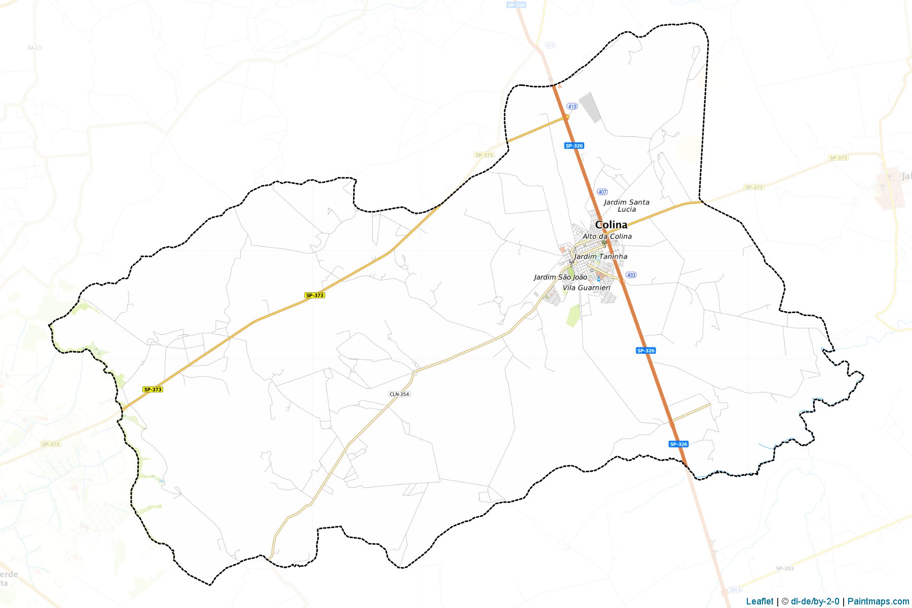 Muestras de recorte de mapas Colina (Sao Paulo)-1