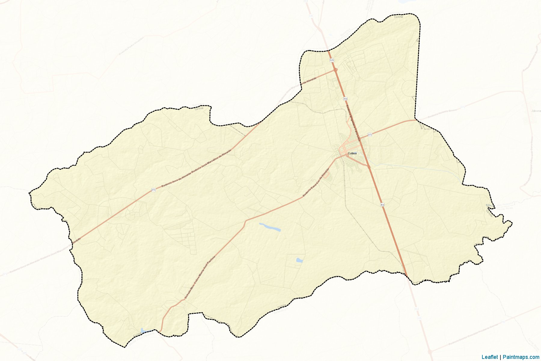 Muestras de recorte de mapas Colina (Sao Paulo)-2