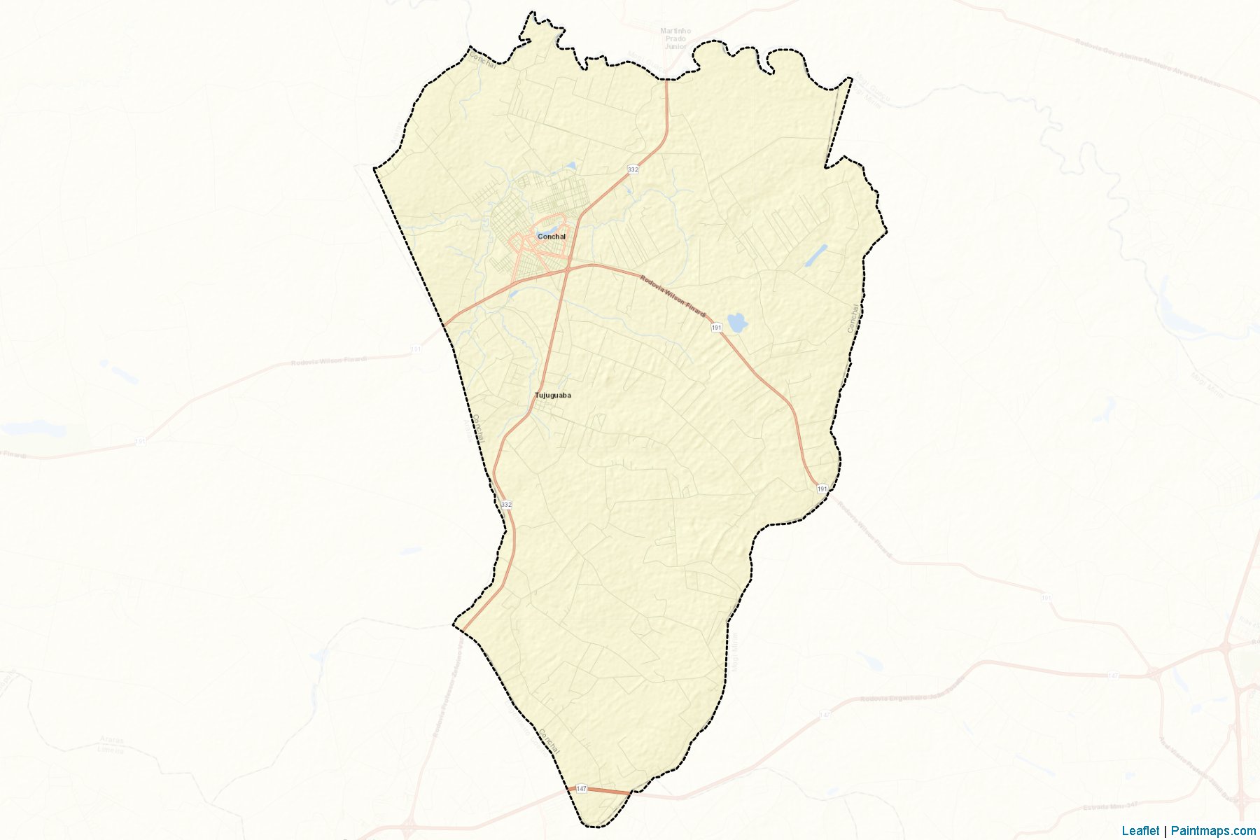 Muestras de recorte de mapas Conchal (Sao Paulo)-2