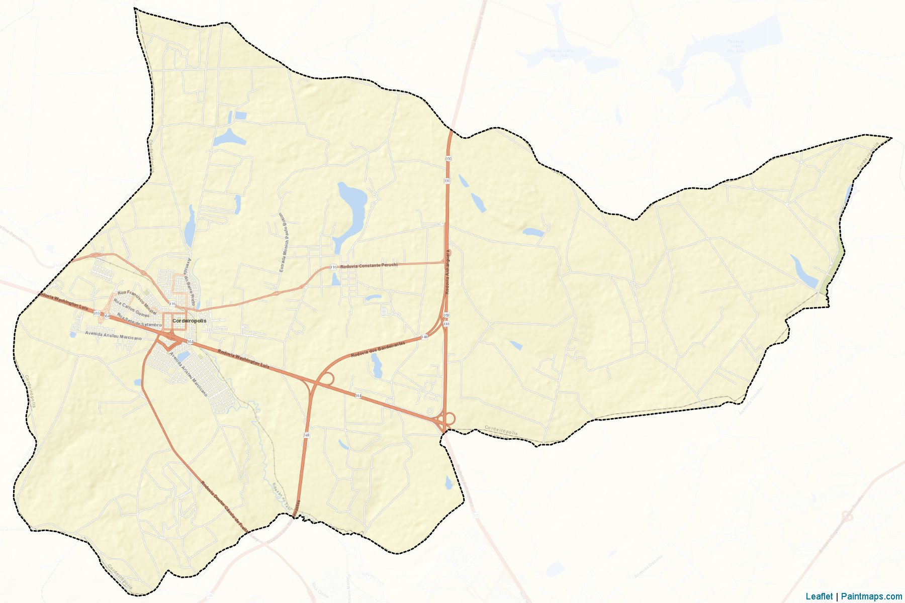 Muestras de recorte de mapas Cordeiropolis (Sao Paulo)-2