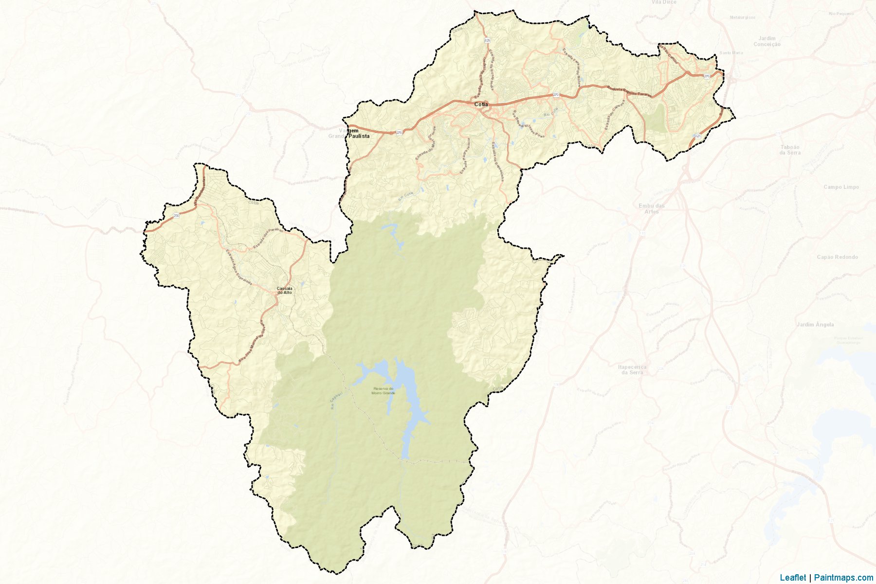 Muestras de recorte de mapas Cotia (Sao Paulo)-2