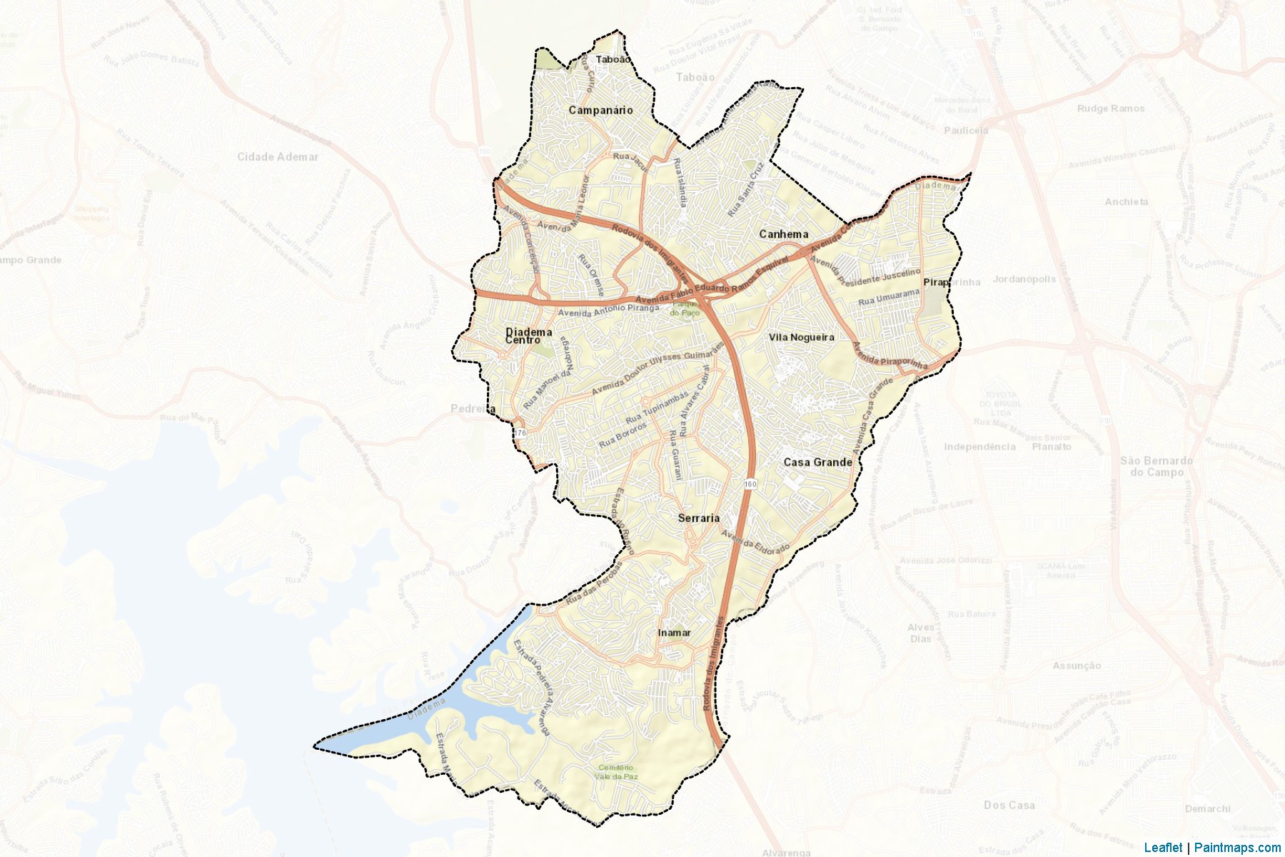 Muestras de recorte de mapas Diadema (Sao Paulo)-2