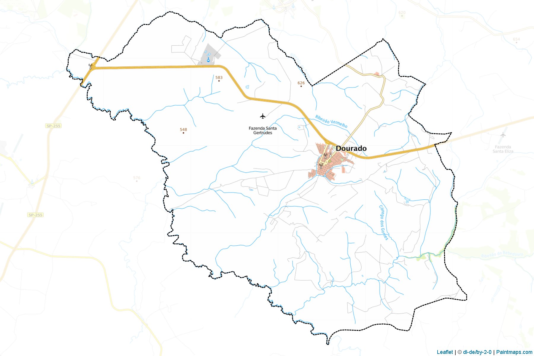 Muestras de recorte de mapas Dourado (Sao Paulo)-1