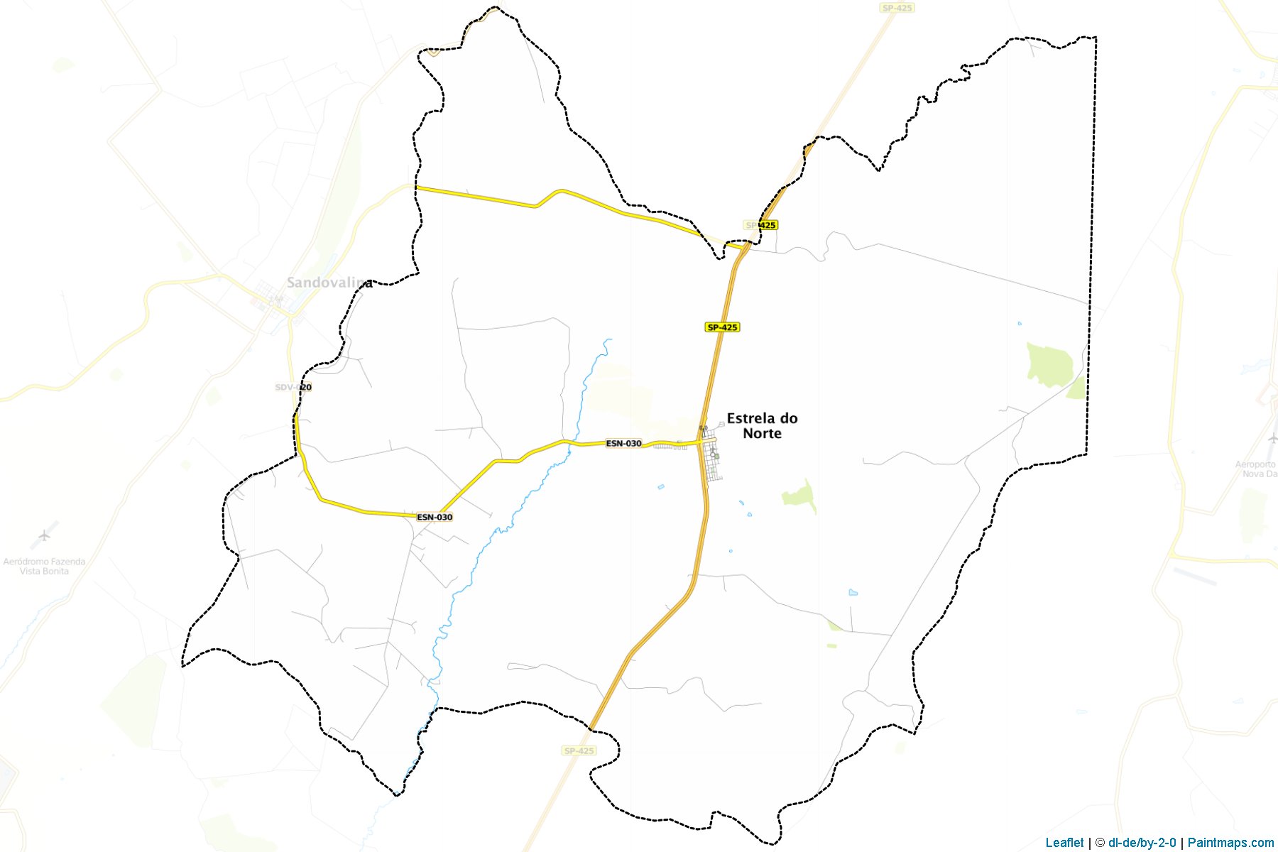 Muestras de recorte de mapas Estrela do Norte (Sao Paulo)-1