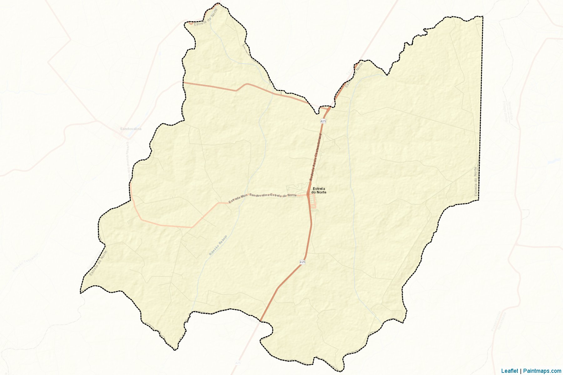 Muestras de recorte de mapas Estrela do Norte (Sao Paulo)-2