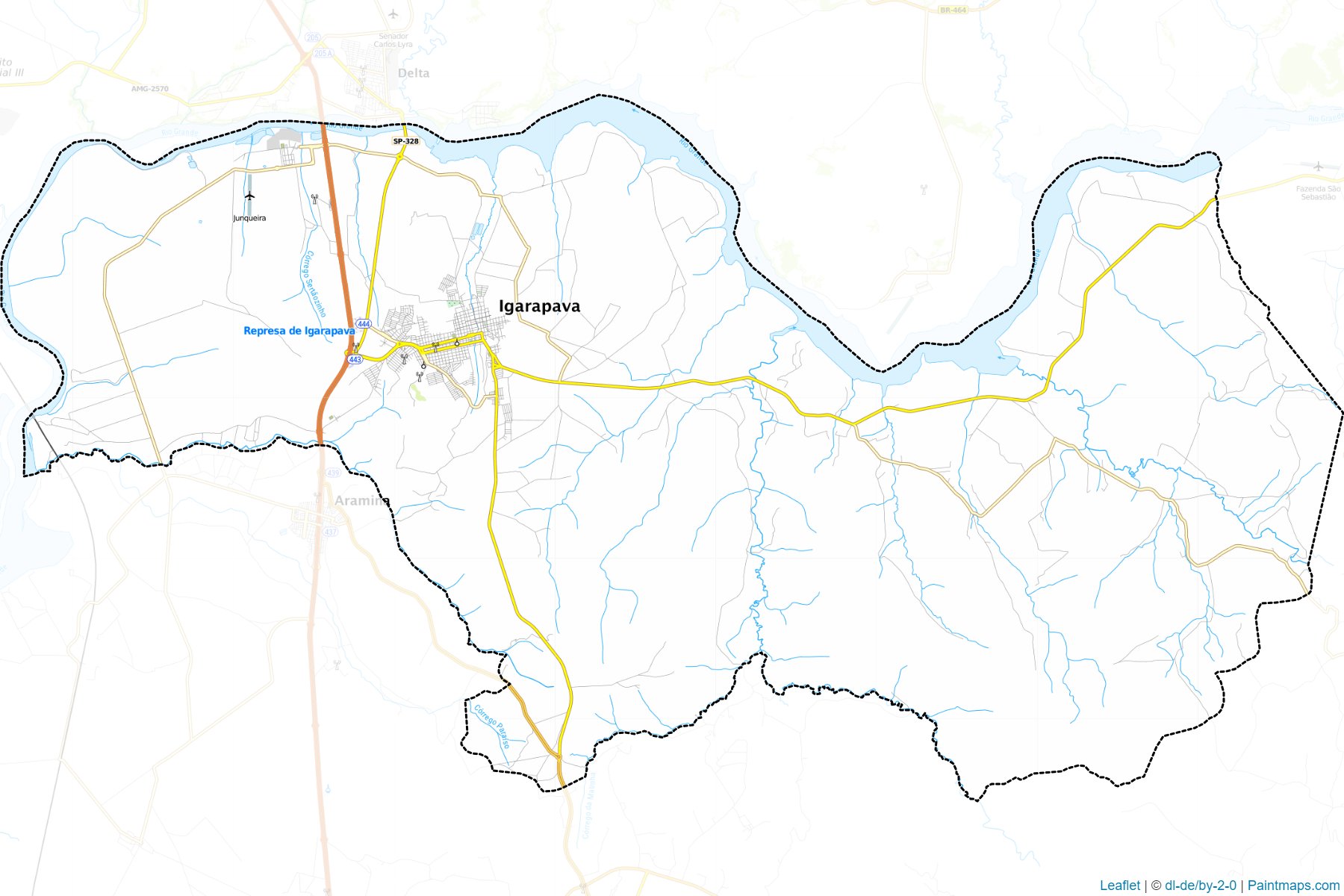 Muestras de recorte de mapas Igarapava (Sao Paulo)-1