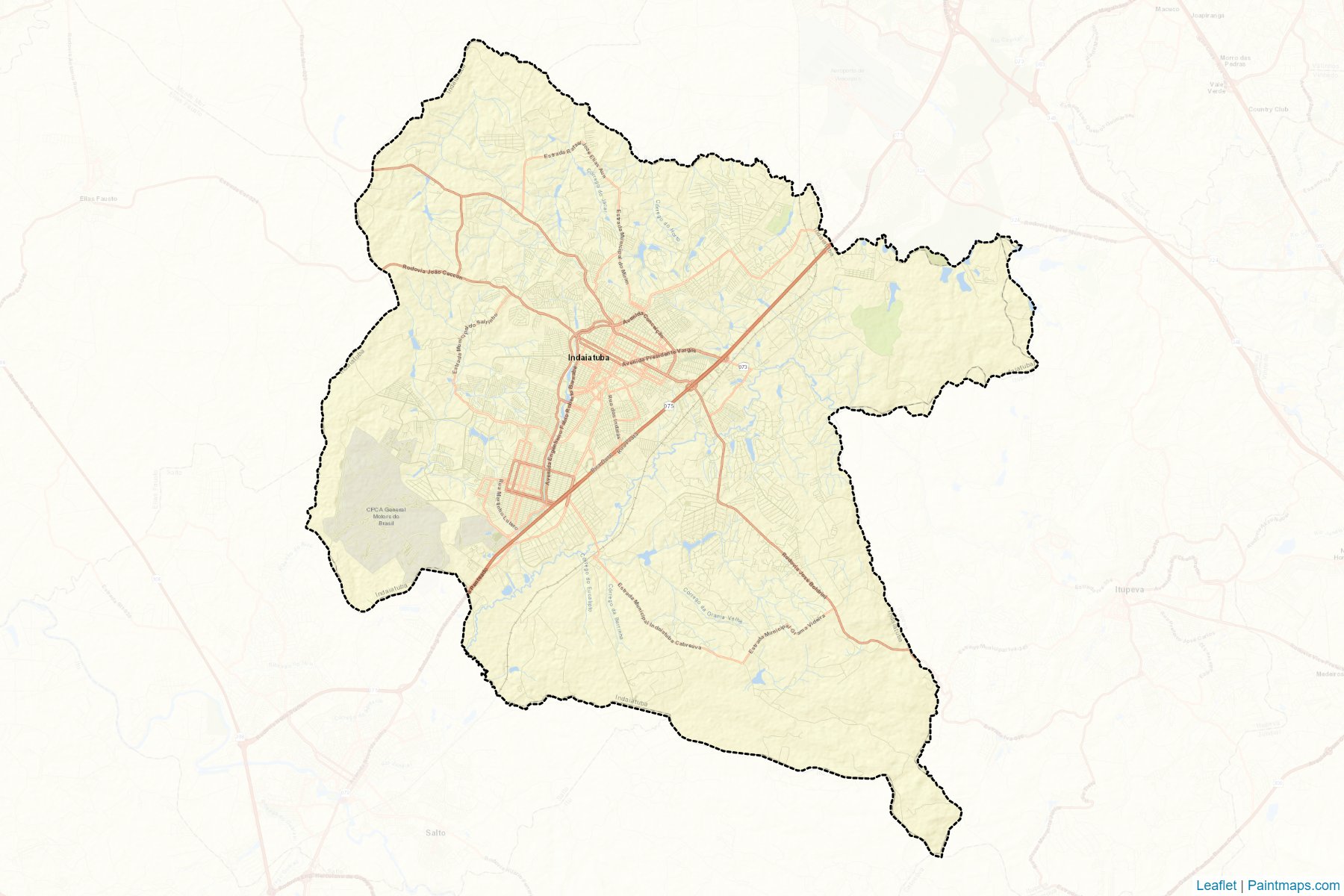 Muestras de recorte de mapas Indaiatuba (Sao Paulo)-2