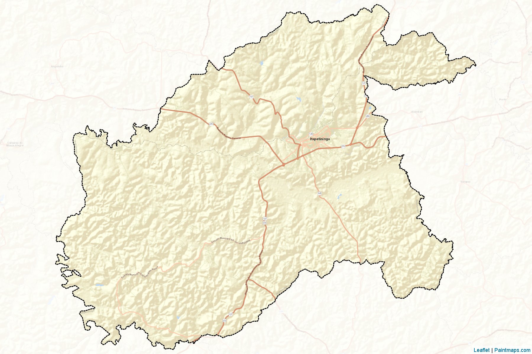 Muestras de recorte de mapas Itapetininga (Sao Paulo)-2