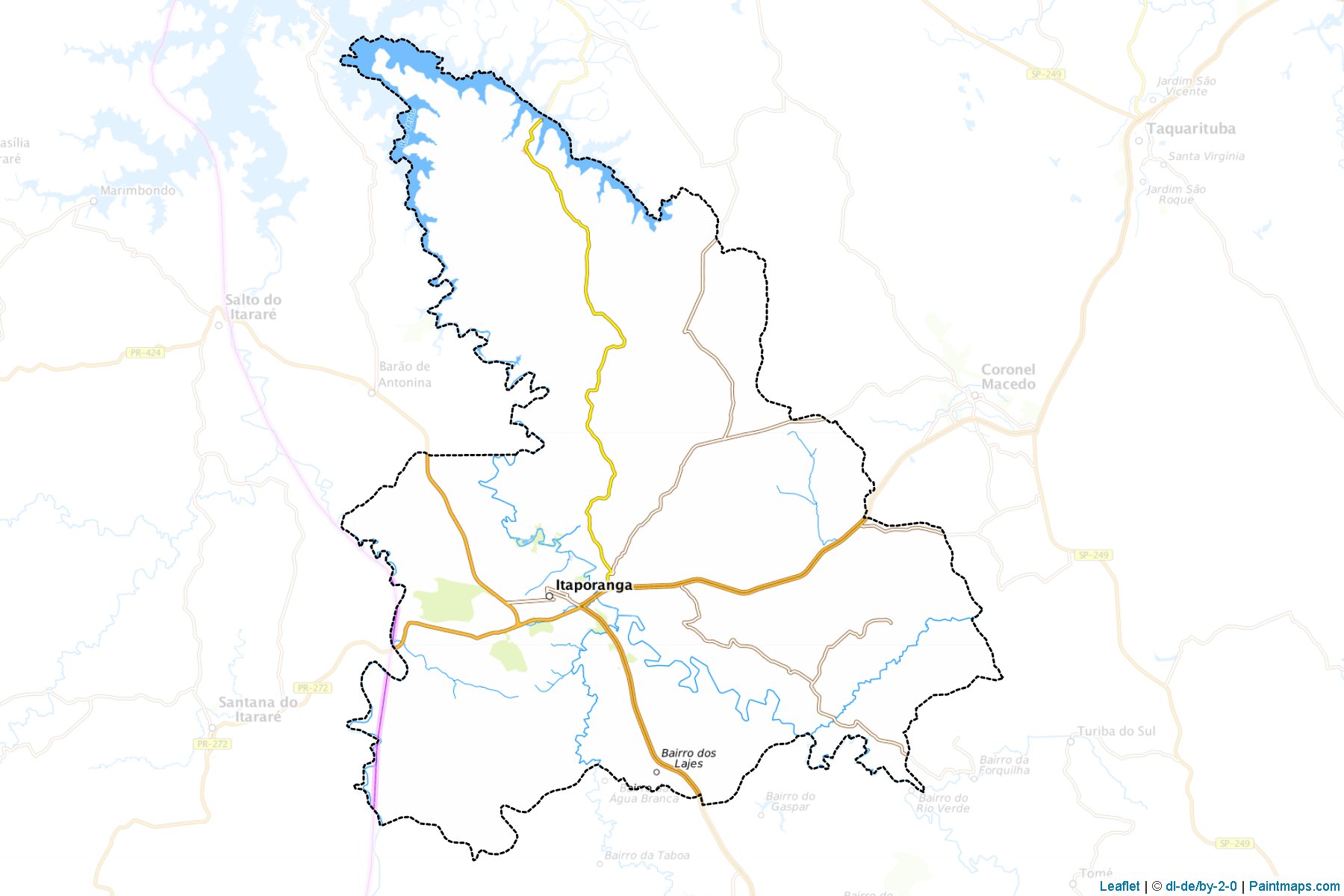 Muestras de recorte de mapas Itaporanga (Sao Paulo)-1