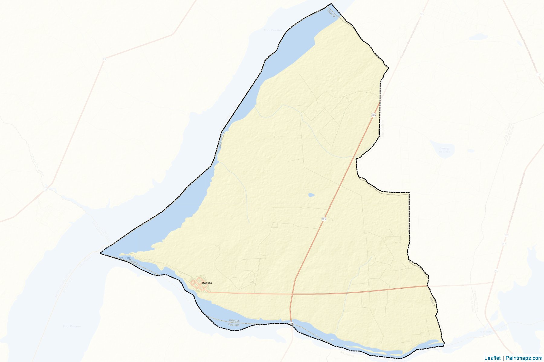 Muestras de recorte de mapas Itapura (Sao Paulo)-2