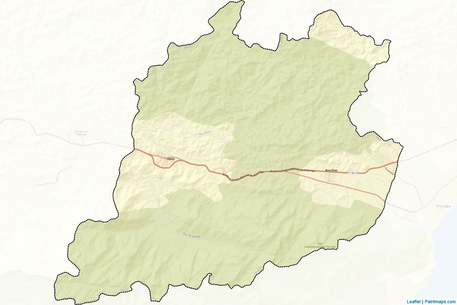 Muestras de recorte de mapas Itariri (Sao Paulo)-2