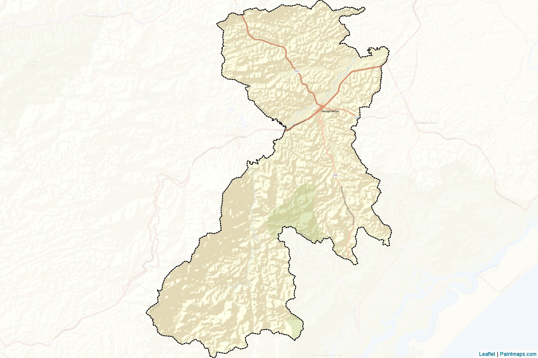 Muestras de recorte de mapas Jacupiranga (Sao Paulo)-2