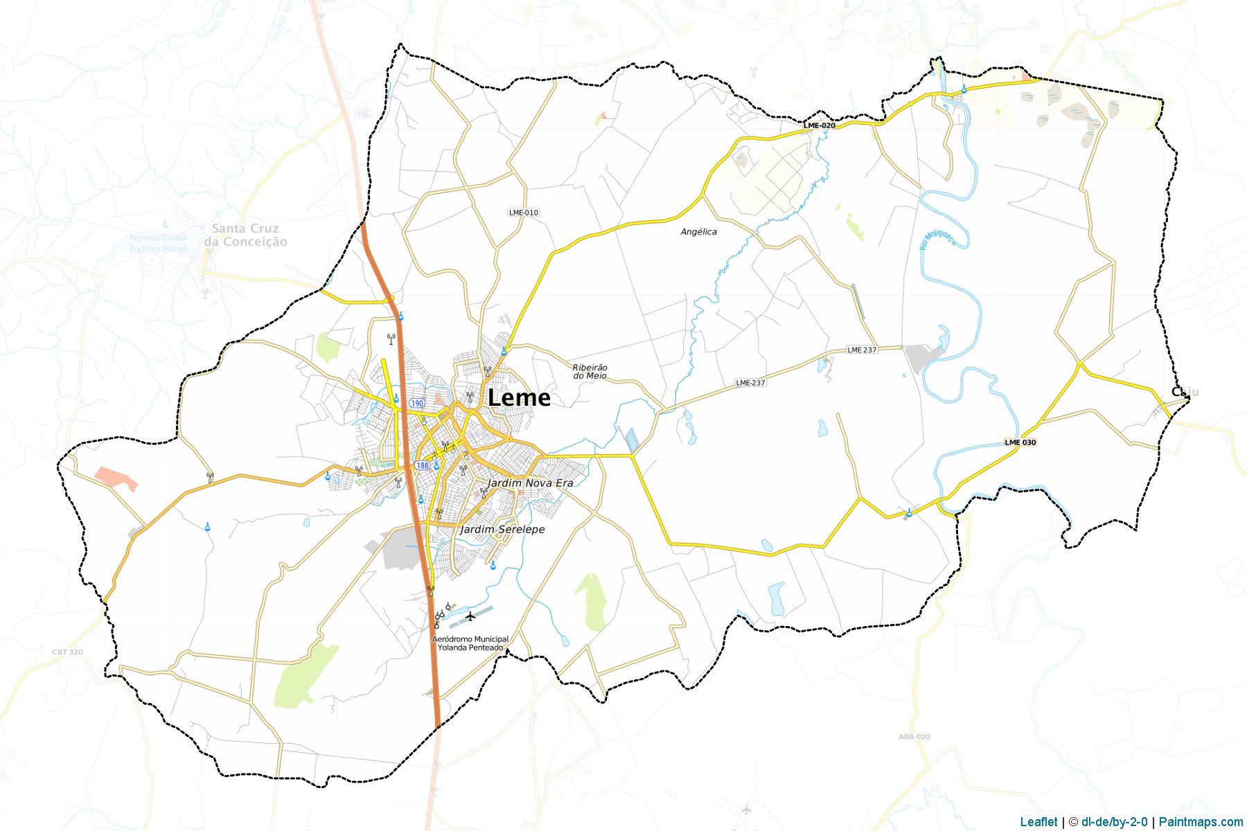 Muestras de recorte de mapas Leme (Sao Paulo)-1