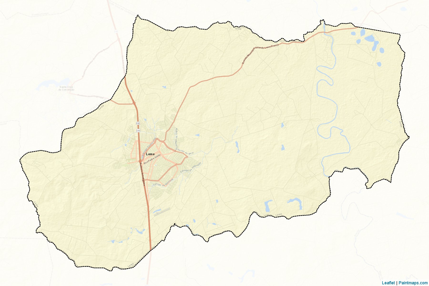 Muestras de recorte de mapas Leme (Sao Paulo)-2