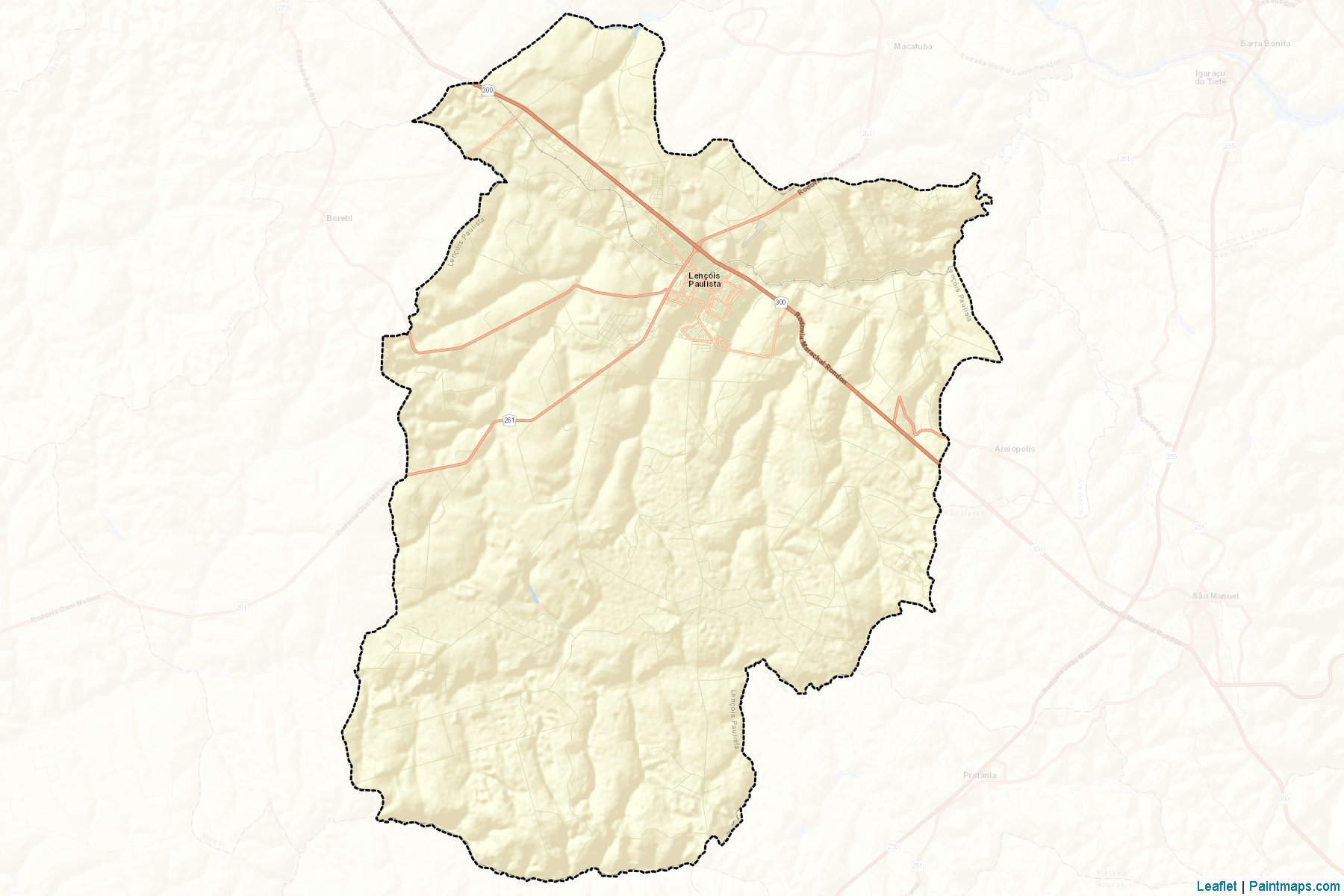 Muestras de recorte de mapas Lencois Paulista (Sao Paulo)-2