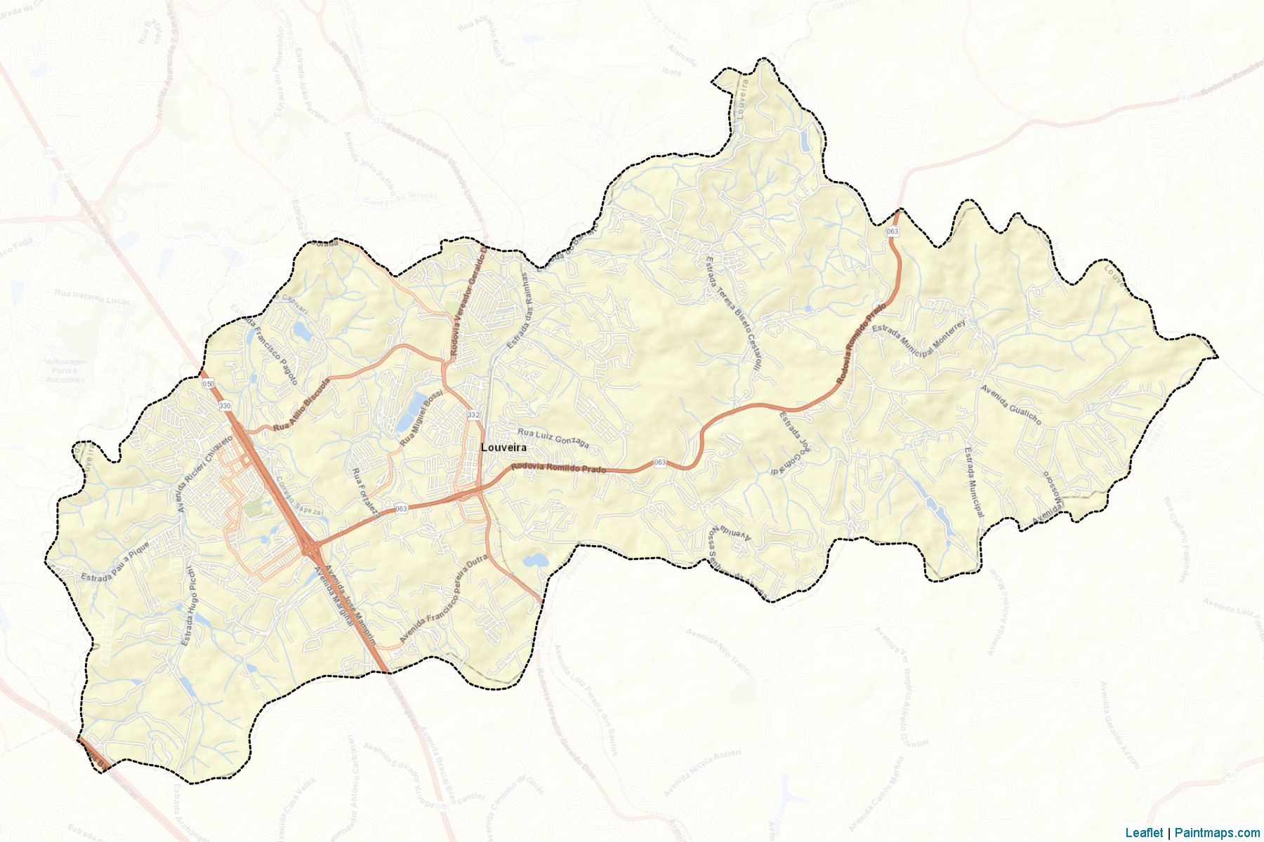 Muestras de recorte de mapas Louveira (Sao Paulo)-2