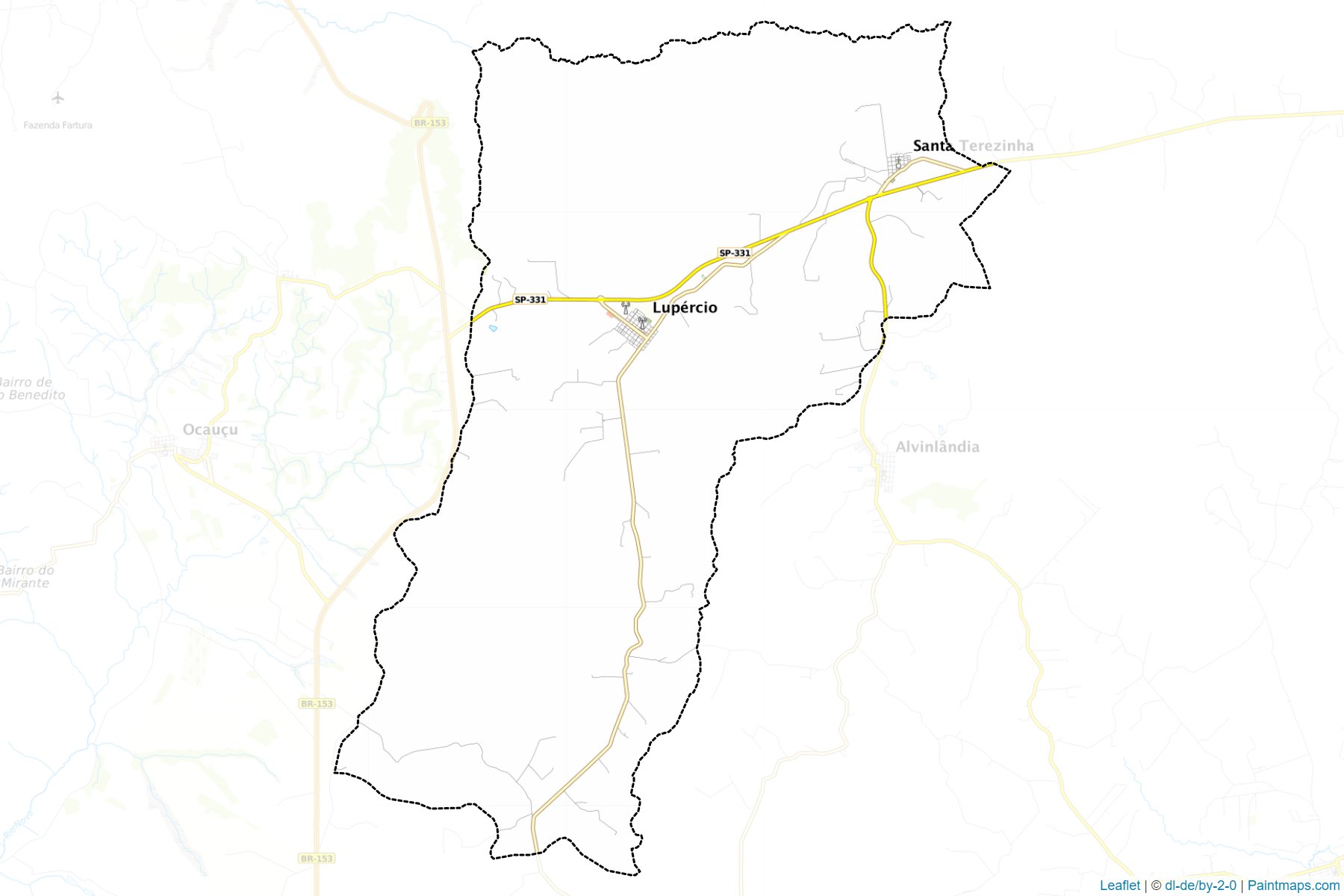 Muestras de recorte de mapas Lupercio (Sao Paulo)-1