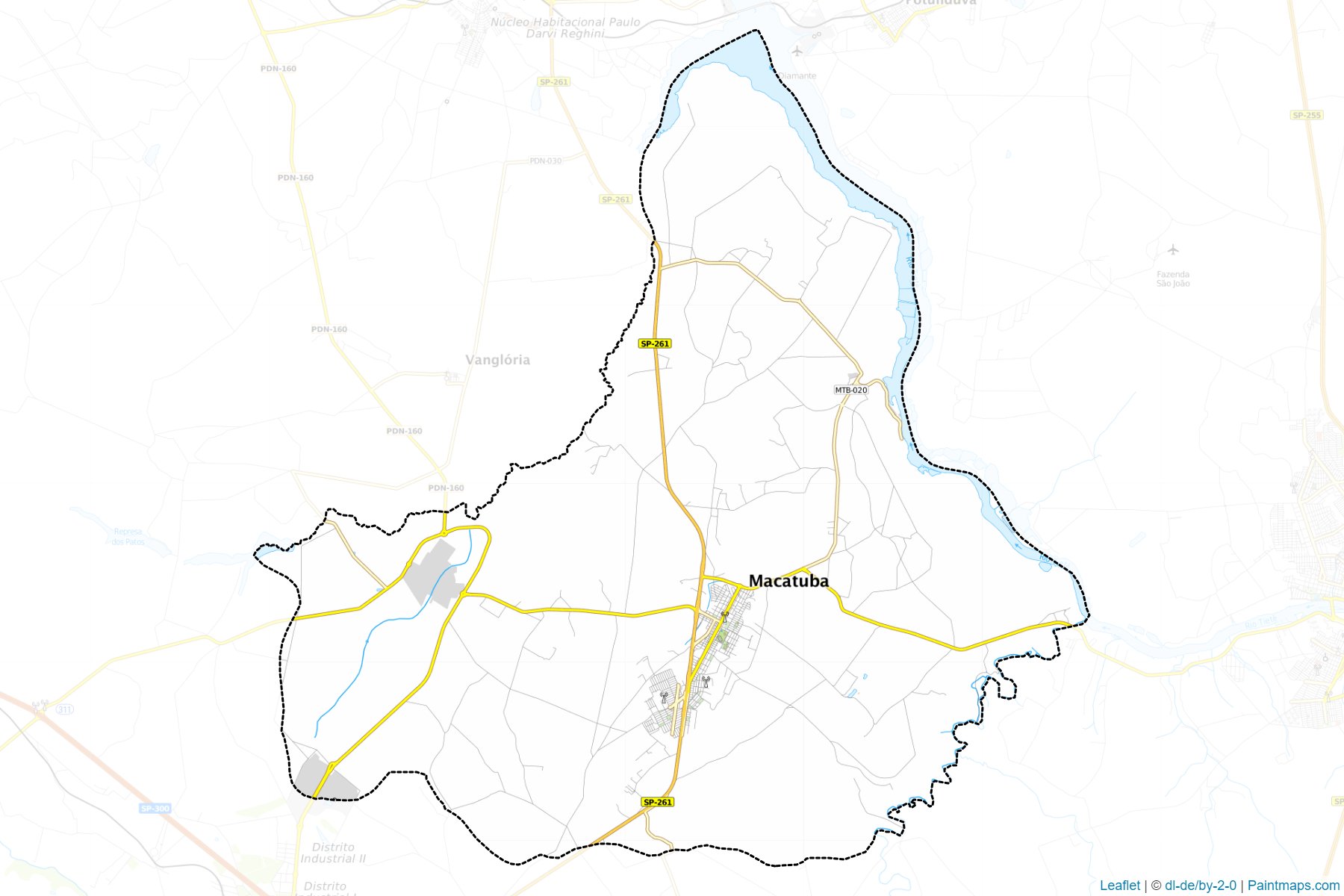 Muestras de recorte de mapas Macatuba (Sao Paulo)-1