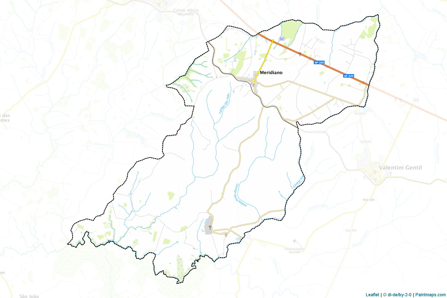 Muestras de recorte de mapas Meridiano (Sao Paulo)-1