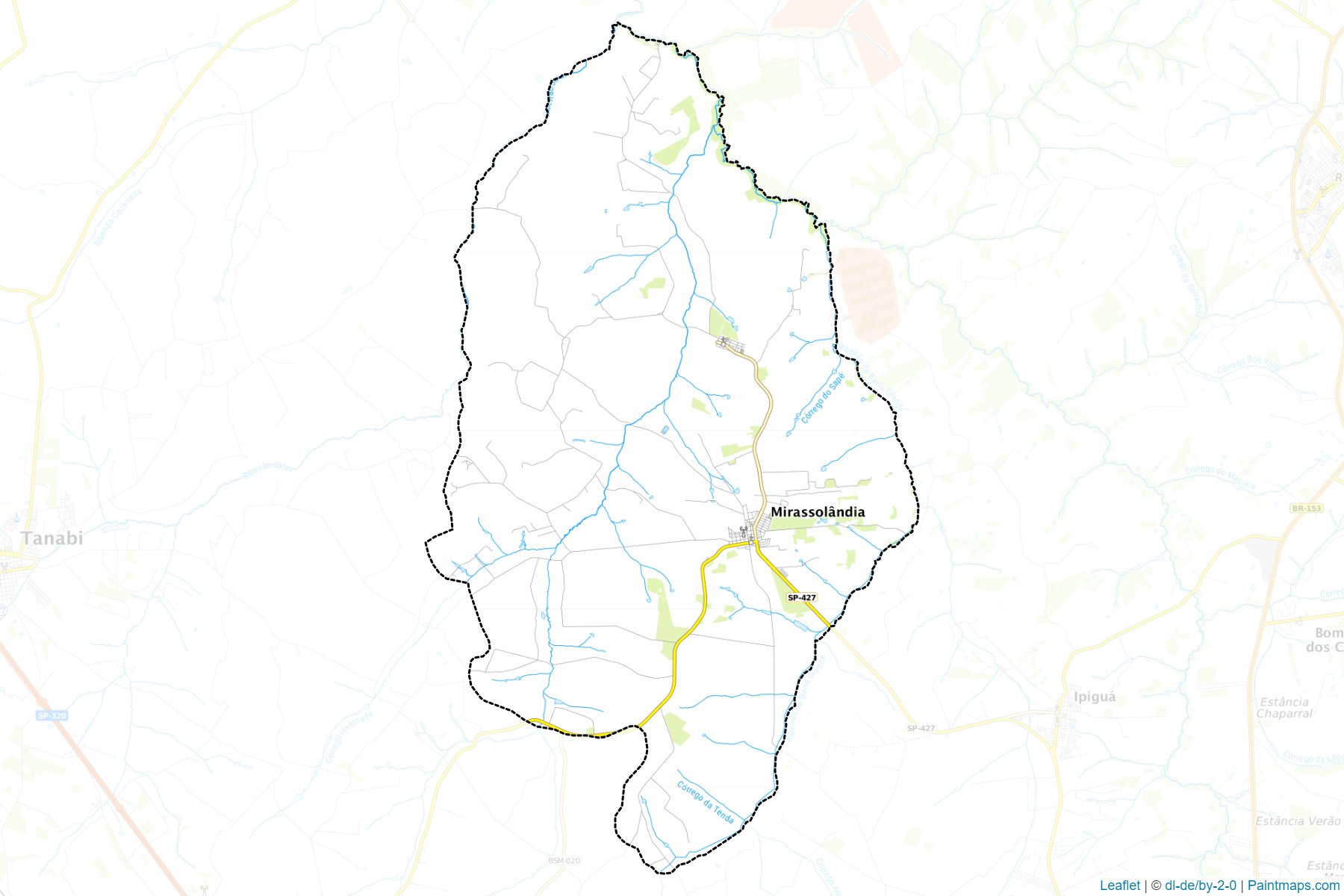 Muestras de recorte de mapas Mirassolandia (Sao Paulo)-1