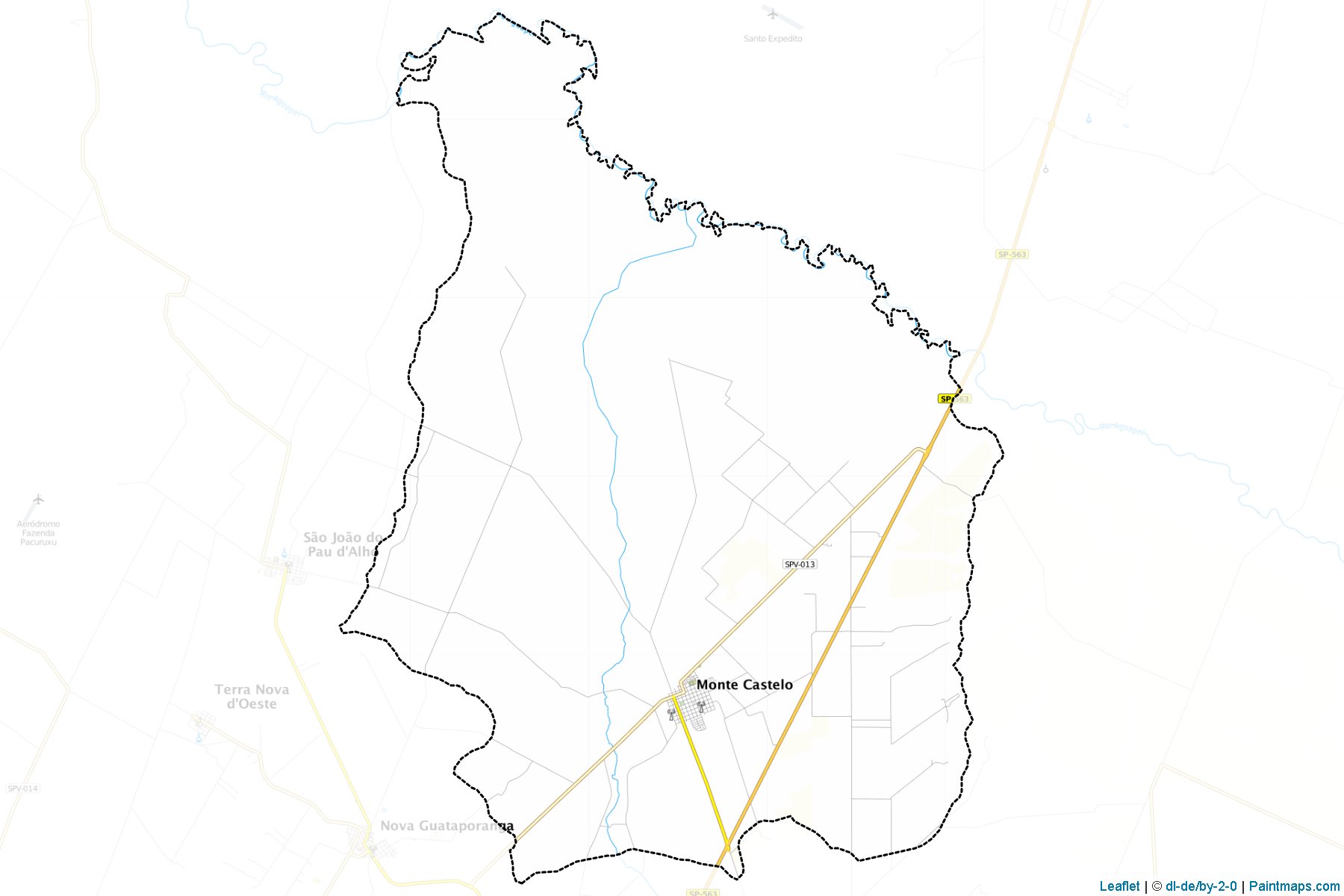 Muestras de recorte de mapas Monte Castelo (Sao Paulo)-1