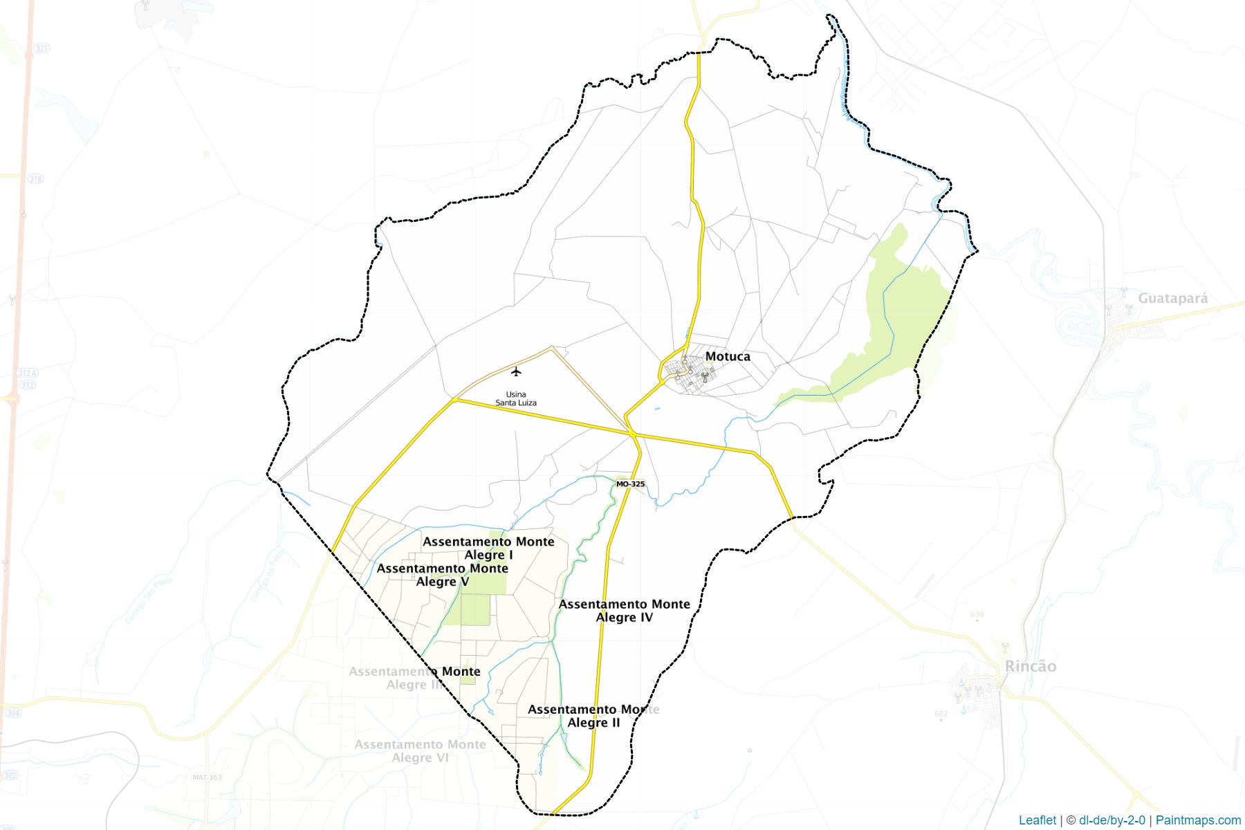 Muestras de recorte de mapas Motuca (Sao Paulo)-1