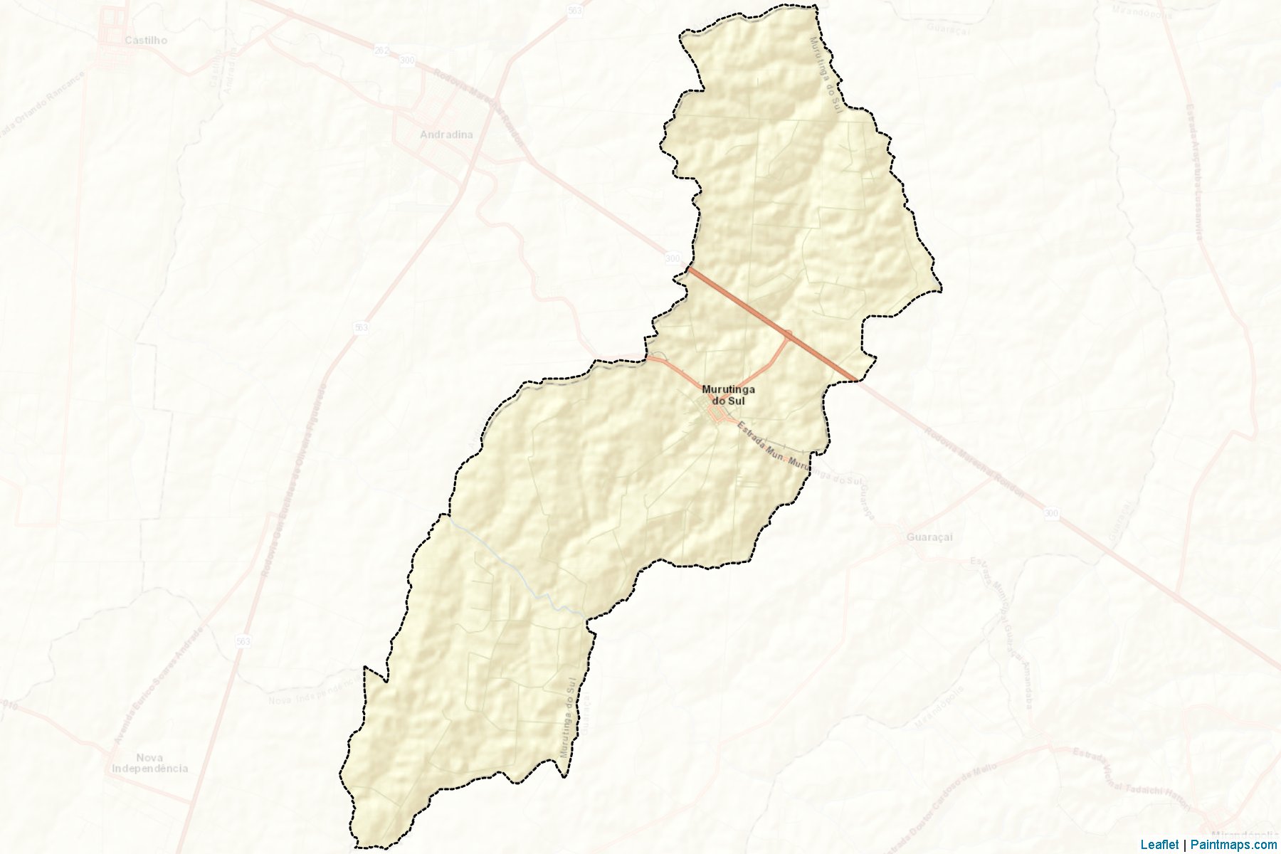 Muestras de recorte de mapas Murutinga do Sul (Sao Paulo)-2