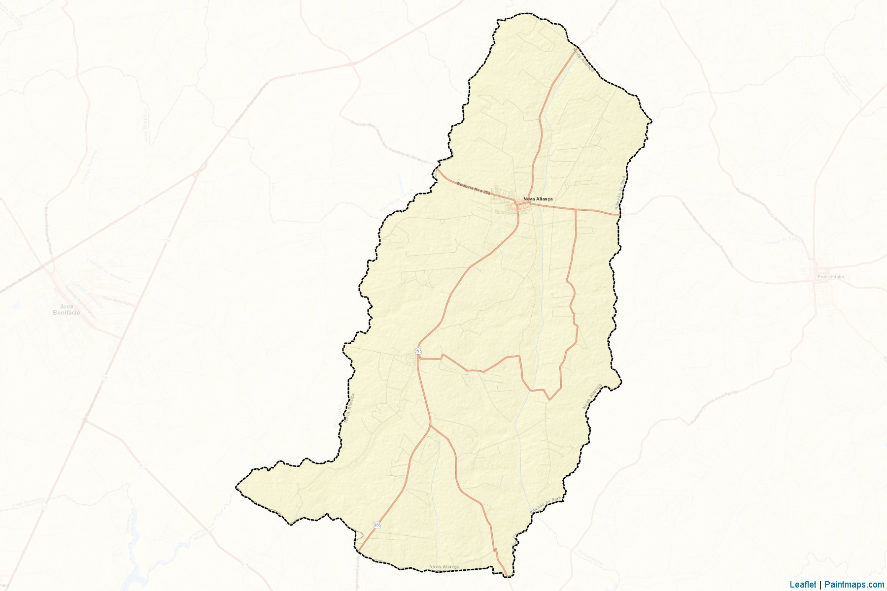 Muestras de recorte de mapas Nova Alianca (Sao Paulo)-2