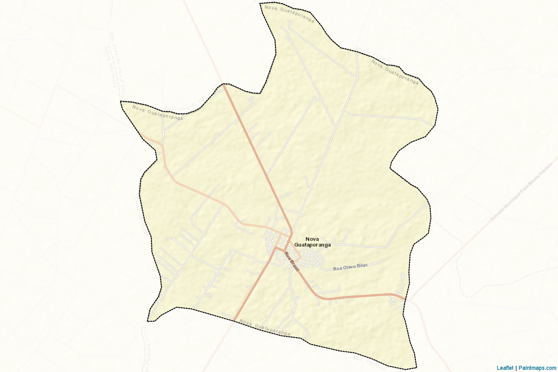 Muestras de recorte de mapas Nova Guataporanga (Sao Paulo)-2