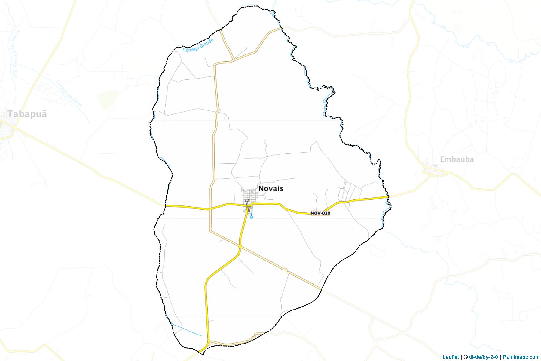 Muestras de recorte de mapas Novais (Sao Paulo)-1