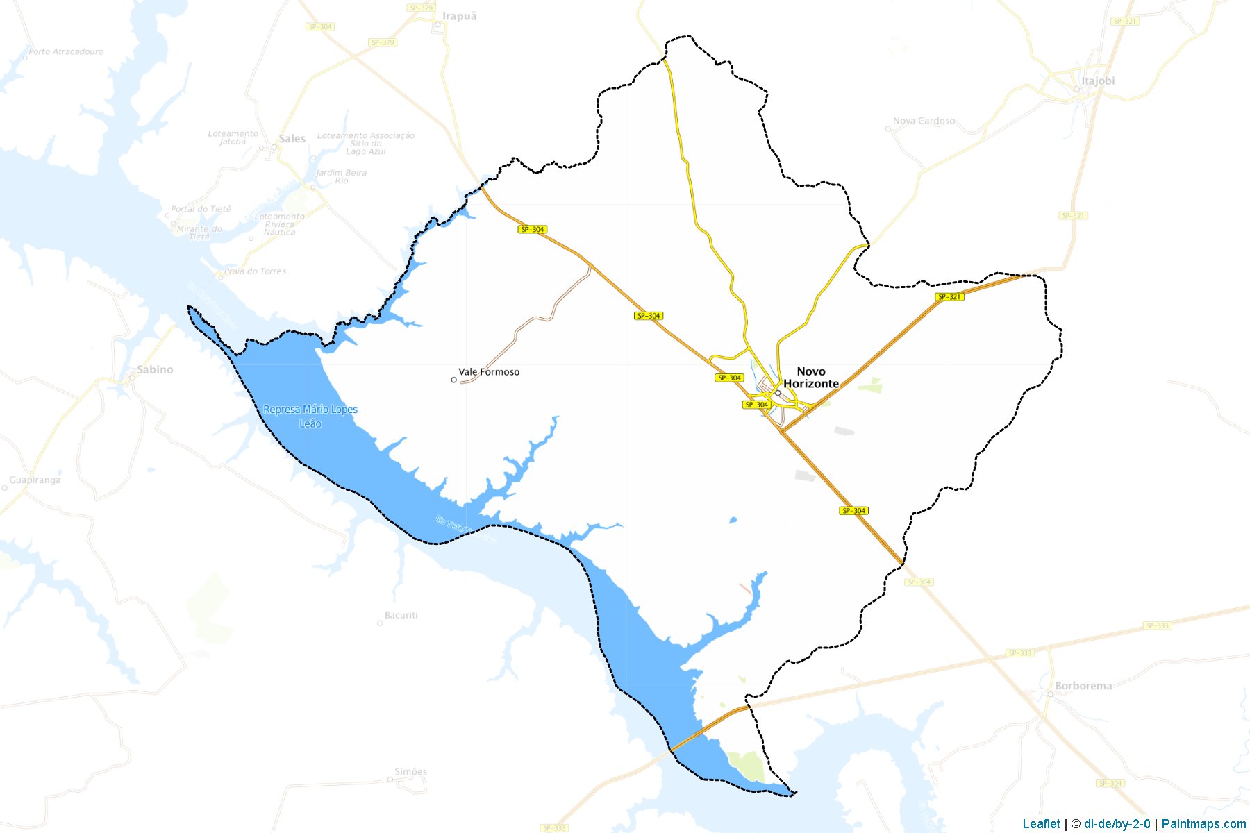 Muestras de recorte de mapas Novo Horizonte (Sao Paulo)-1