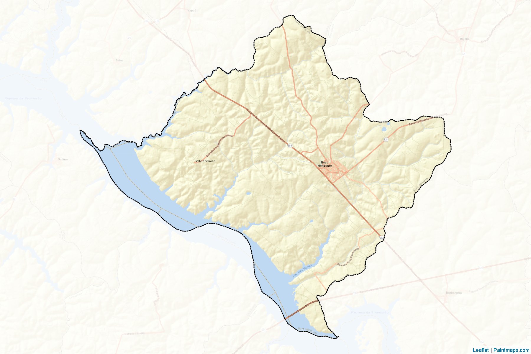 Muestras de recorte de mapas Novo Horizonte (Sao Paulo)-2