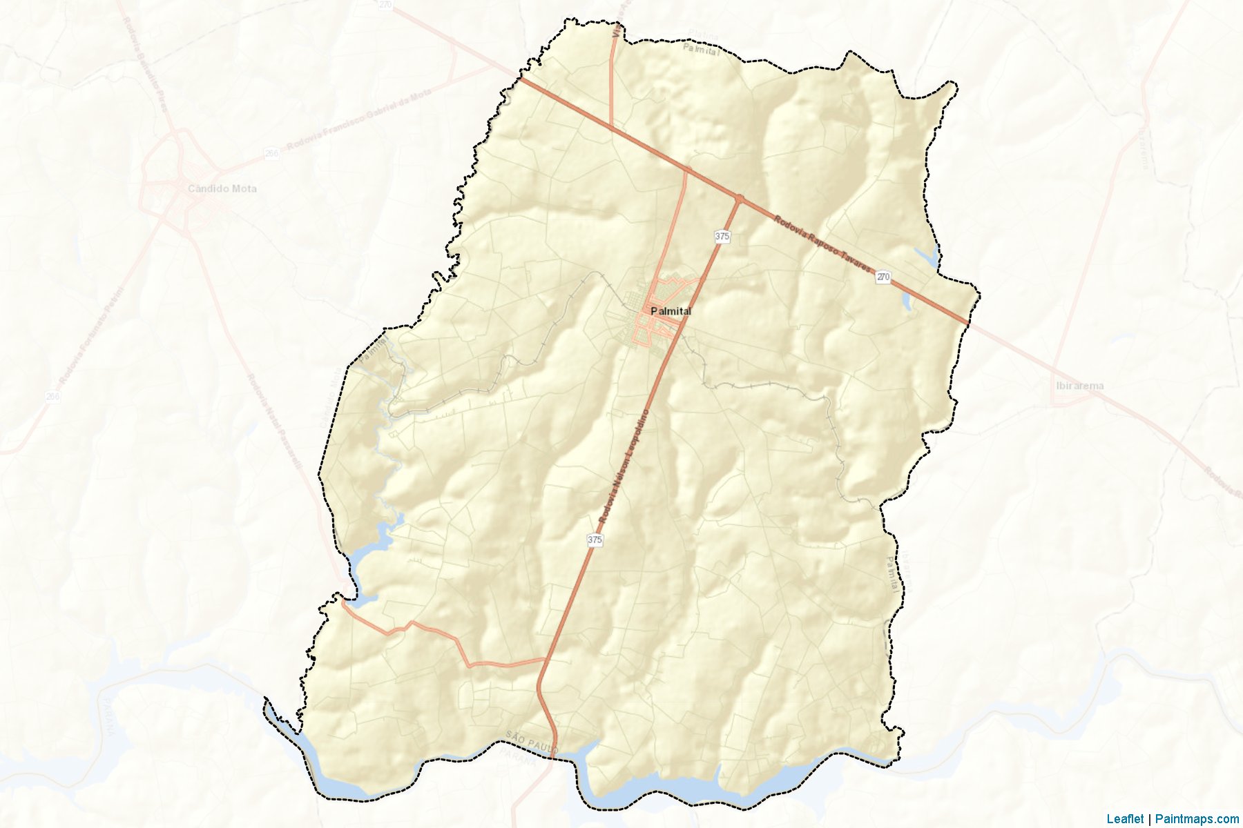 Muestras de recorte de mapas Palmital (Sao Paulo)-2