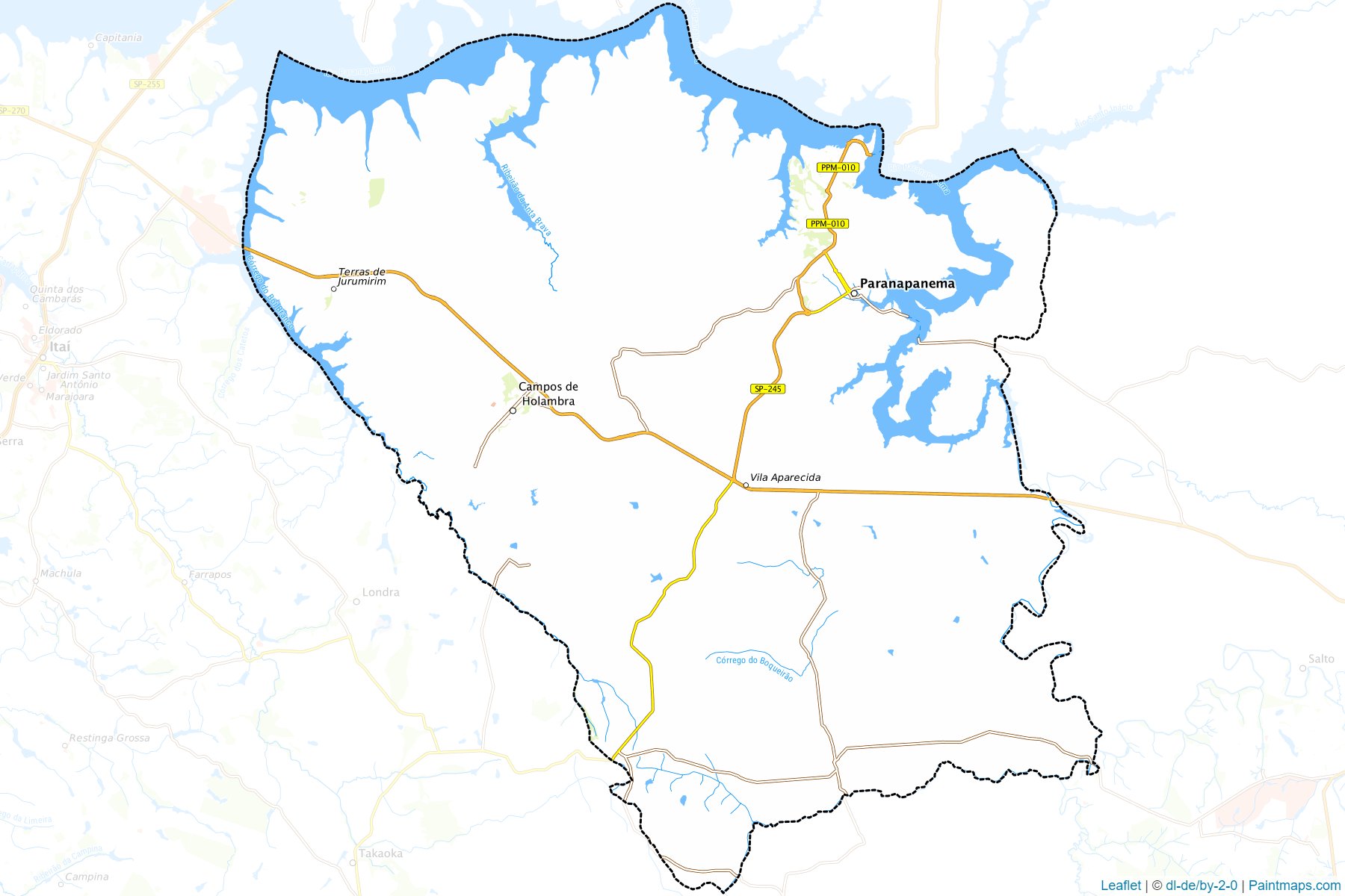 Muestras de recorte de mapas Paranapanema (Sao Paulo)-1