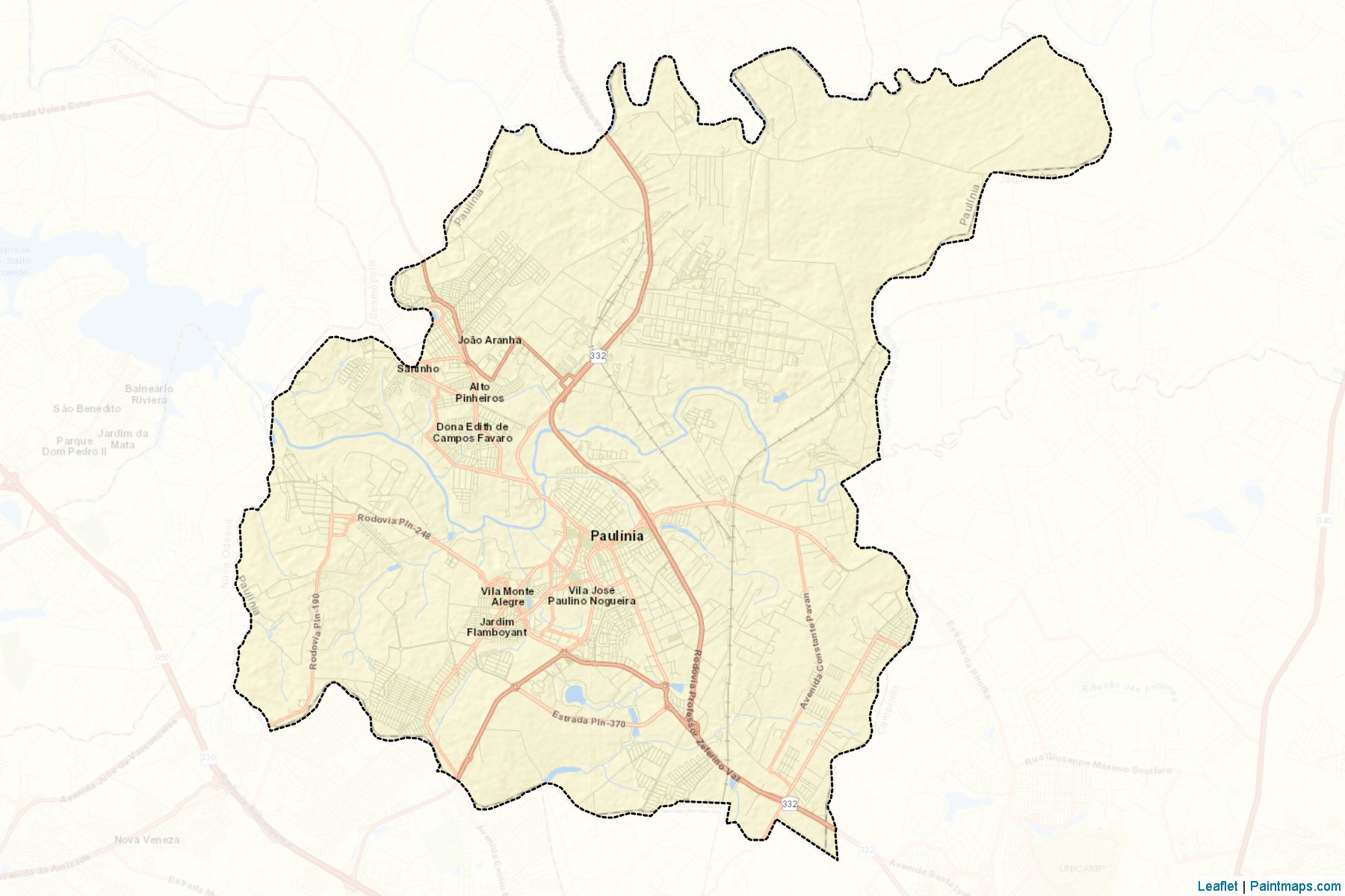 Muestras de recorte de mapas Paulinia (Sao Paulo)-2